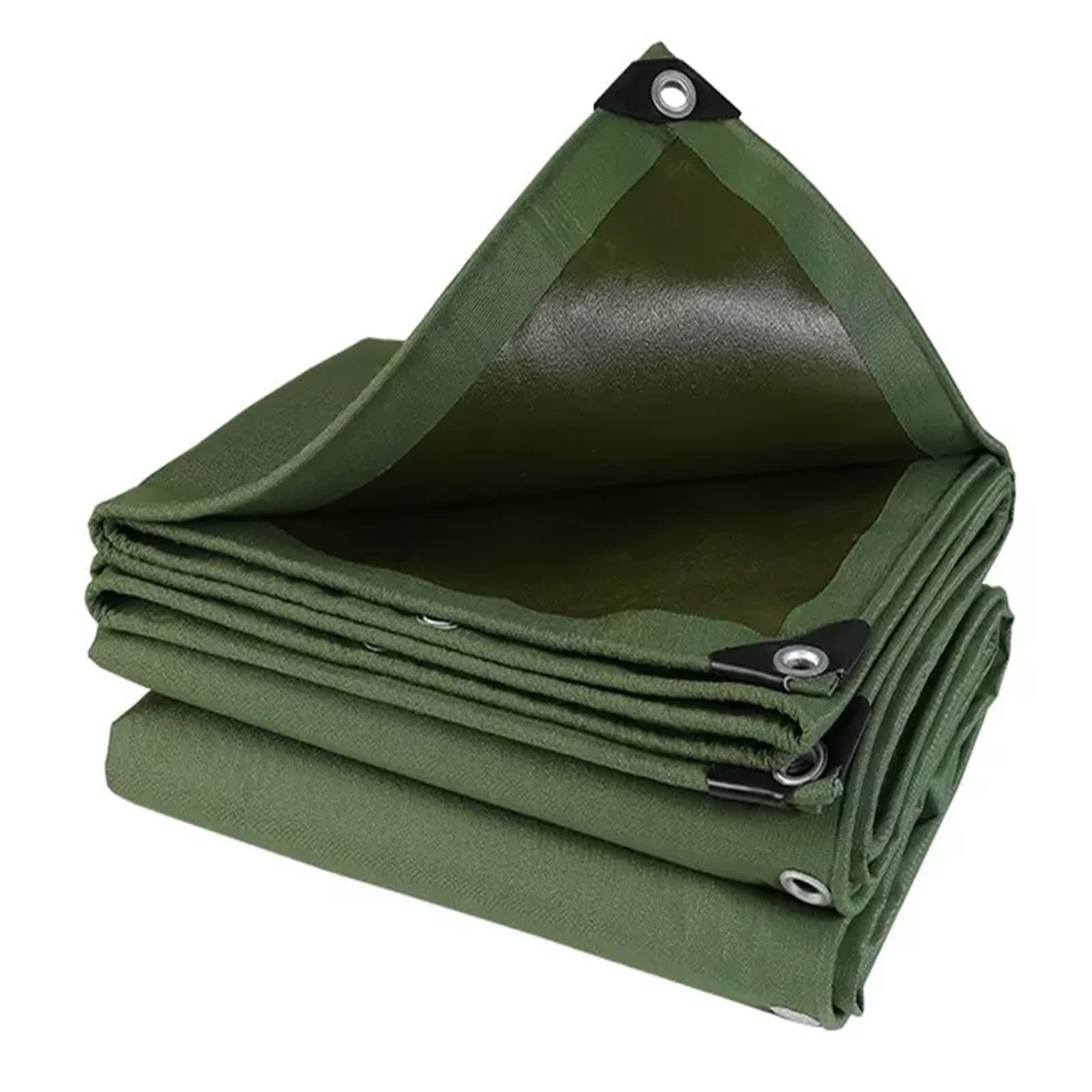 GLDYTVF Heavy Duty Green Waterproof Tarpaulin 1x2mMultipurpose Tarp Cover Sheet with Reinforced Grommets for Rainproof Canopy TentCustom (2x6m)
