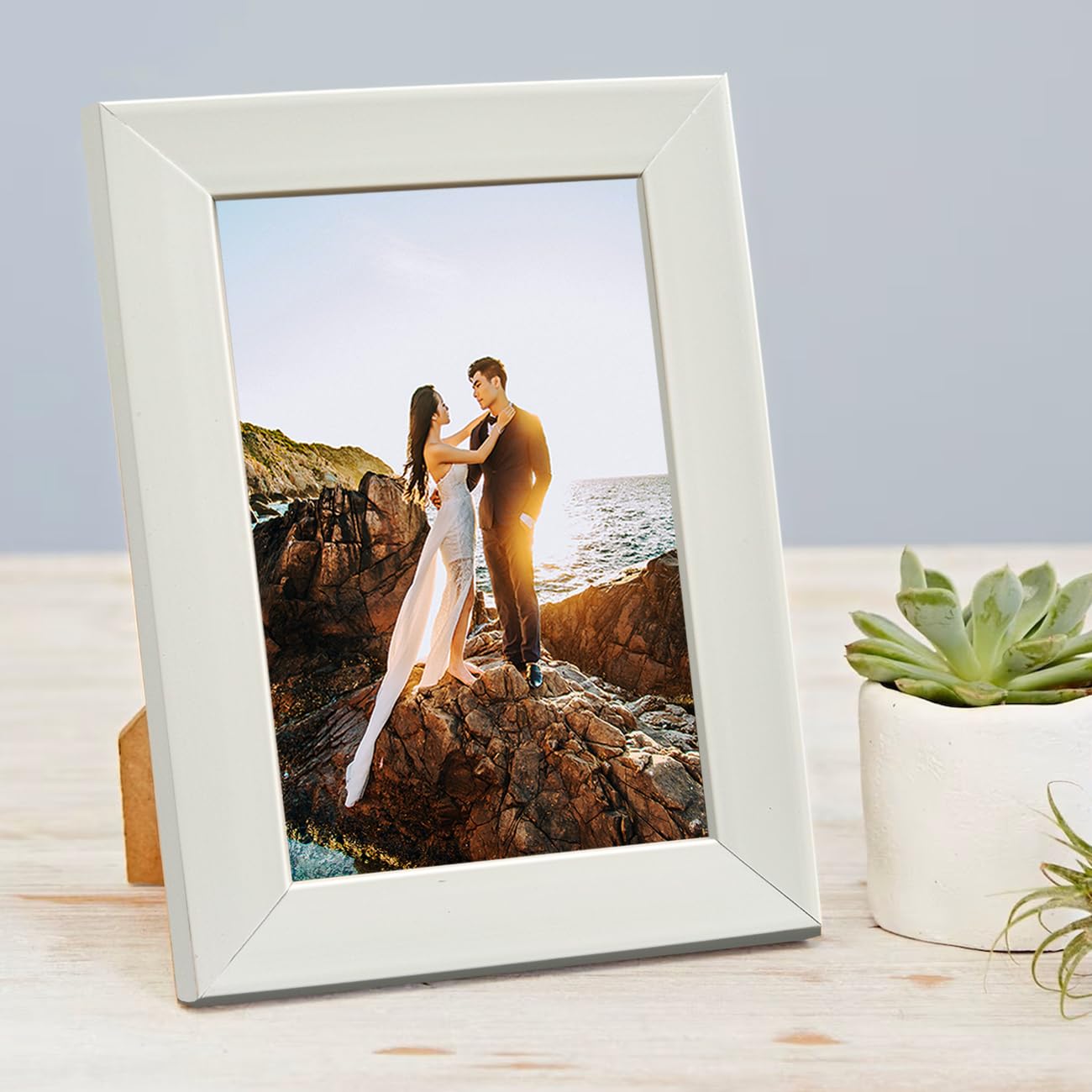 Art Street Single Table Photo Frames Table Decor for Home, Living Room, Study Room Decor & Office Decor (Color: White, Size, 4x6 Inch)