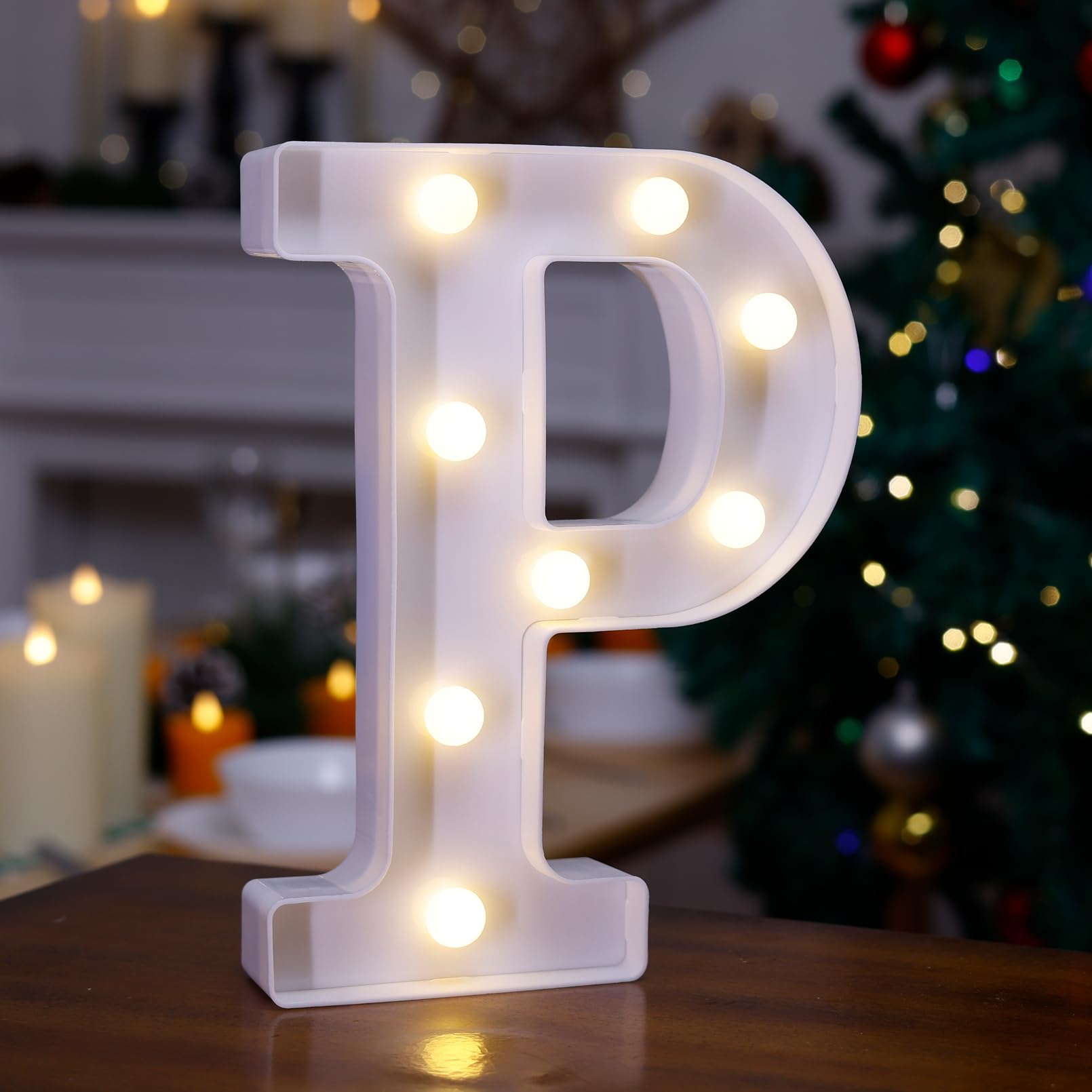 LED Marquee Sign Light Up Letters, Alphabet Light Up Letters Sign, Battery Powered LED Letter Lights for Night Light, Wedding, Birthday, Party, Christmas or Home Decor (Letter P)