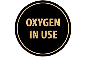 Signs ByLITA Black & Gold Oxygen in Use Sign – Small