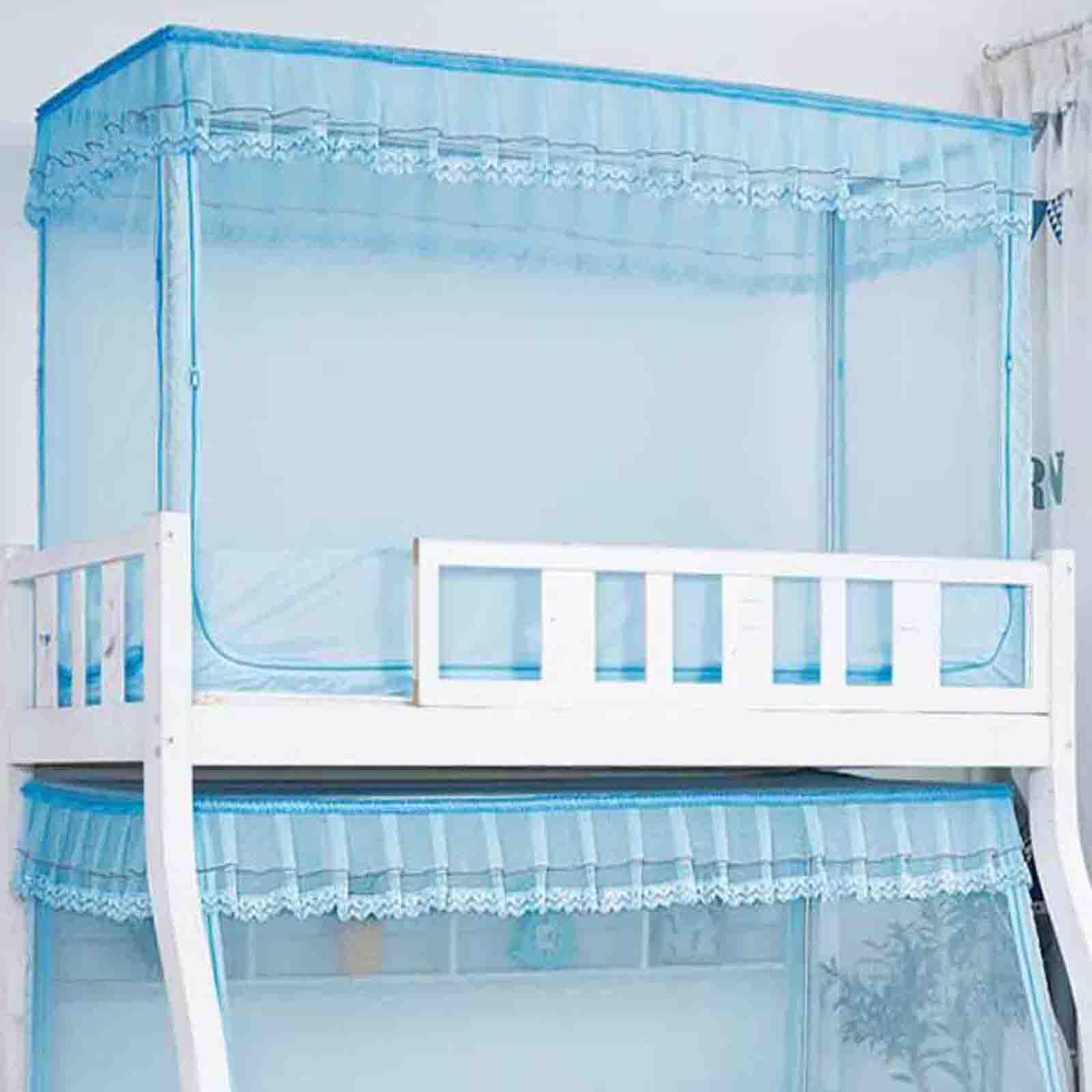 Lshtshf-ou Net Mosquito For Bed For Single Bedroom Curtains Frame Draperies Bunk Canopies Curtain With Bracket With Bottom