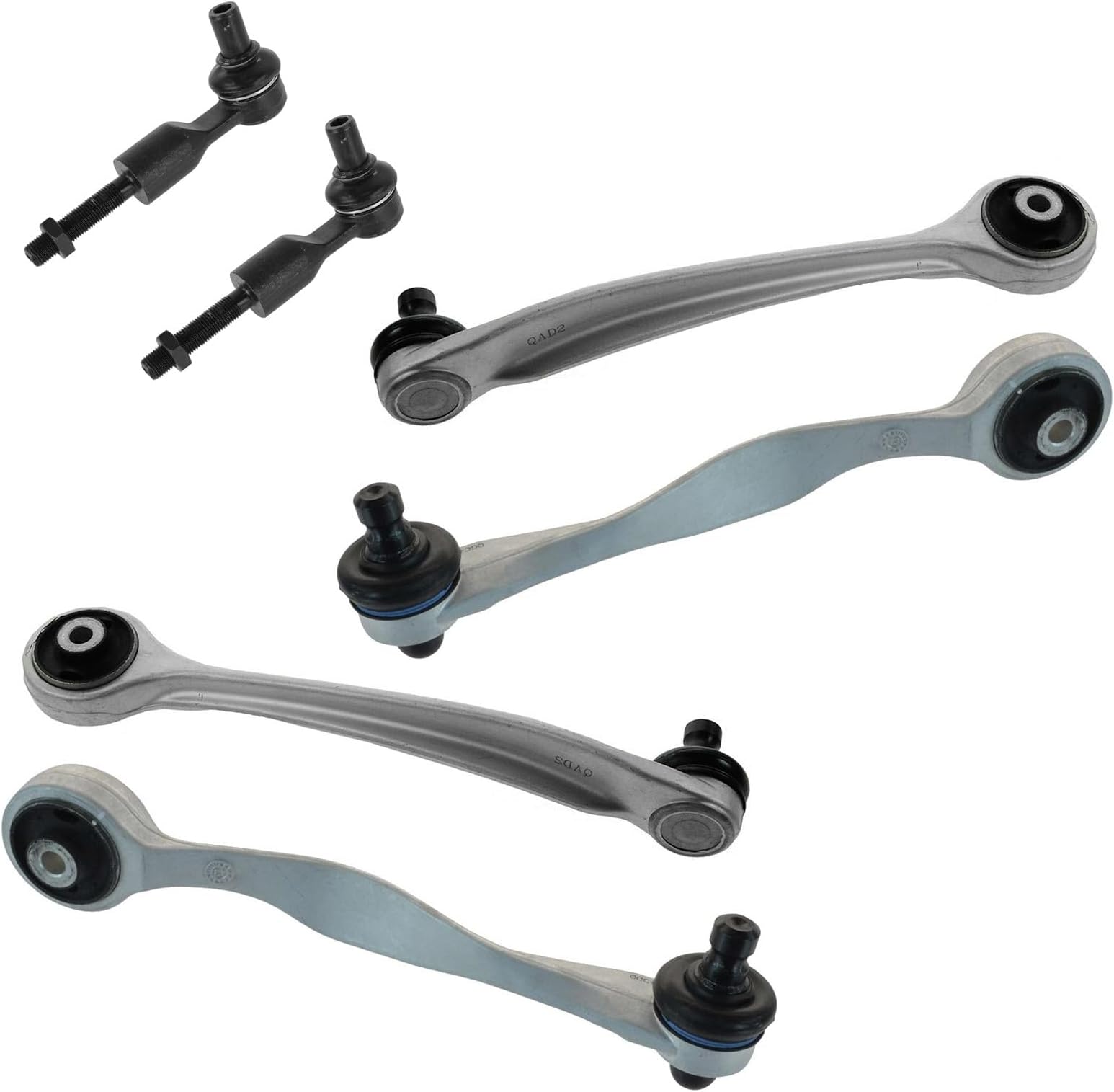 6 Piece Suspension Kit Outer Tie Rods Upper Forward & Rearward Control Arms