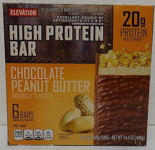Elevation High Bar Chocolate Peanut Butter 14.4oz 408g (Single Box)