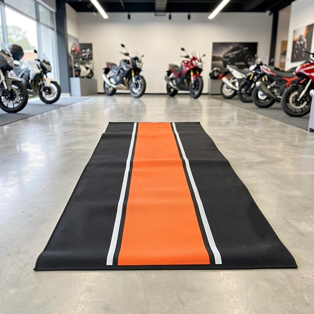 Motorcycle Garage Floor Mat, Parking Mat Washable Oil Absorbent