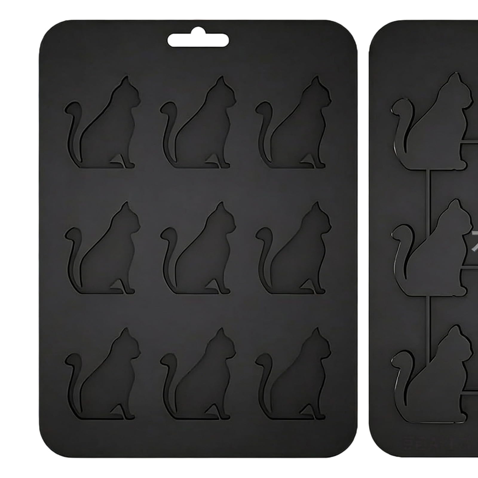 Pangboer Black Easy Release Shaping Tray, Silicone Nine-Cavity Mold For Detailed Ice Forms, Dessert Decorating, Hobby Making Molding Tray Daily Household Use
