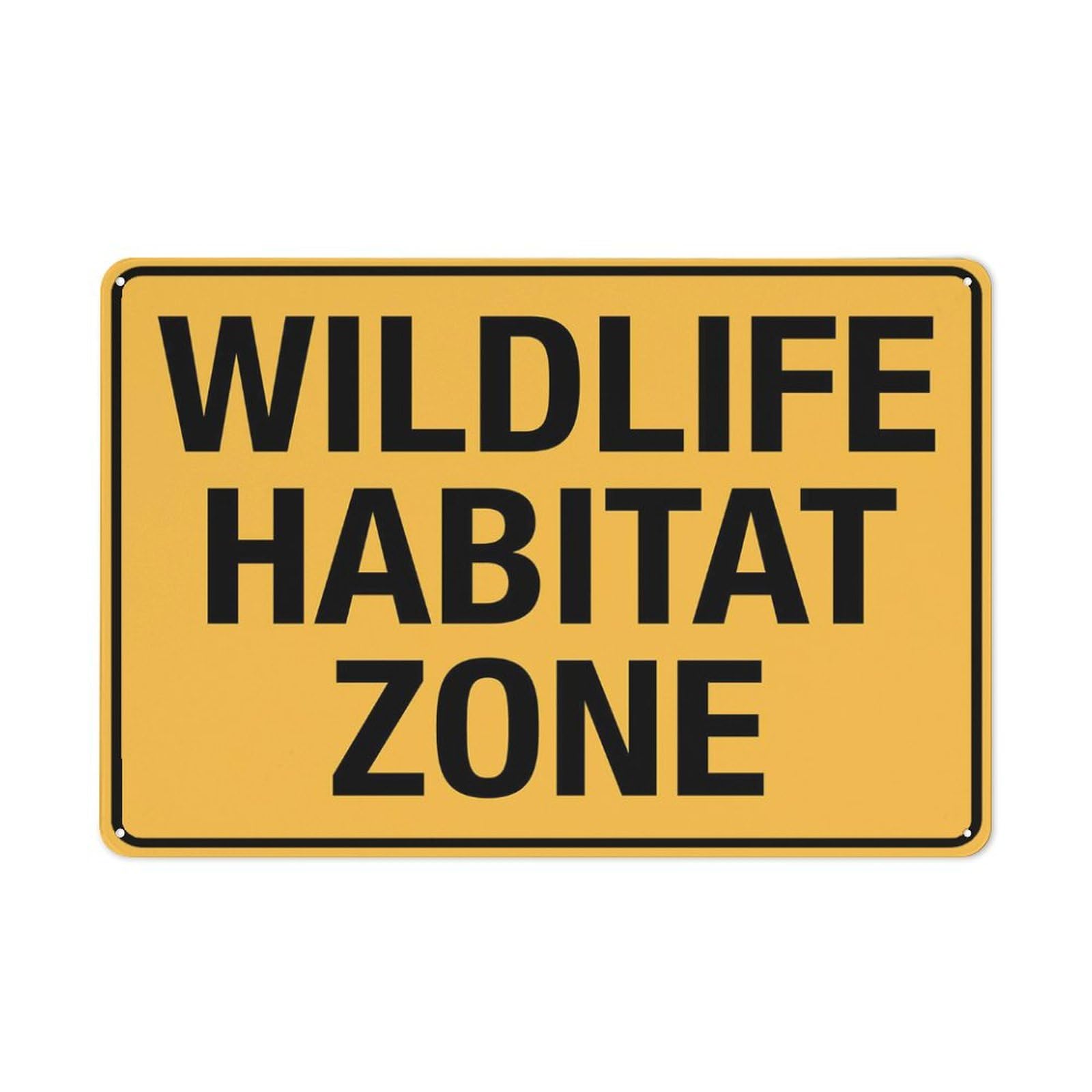 Wildlife Habitat Zone Sign Signs Outdoor, Uv Printed Aluminum 12 X 8 In, Weatherproof And Security Signs For Home Or Business