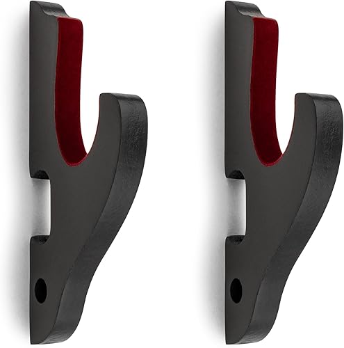 Soporte de Montaje en Pared para Espada de 1 Nivel con Gancho Acolchado de Terciopelo, Soporte para Katana, Colgador de Exhibición Ajustable para