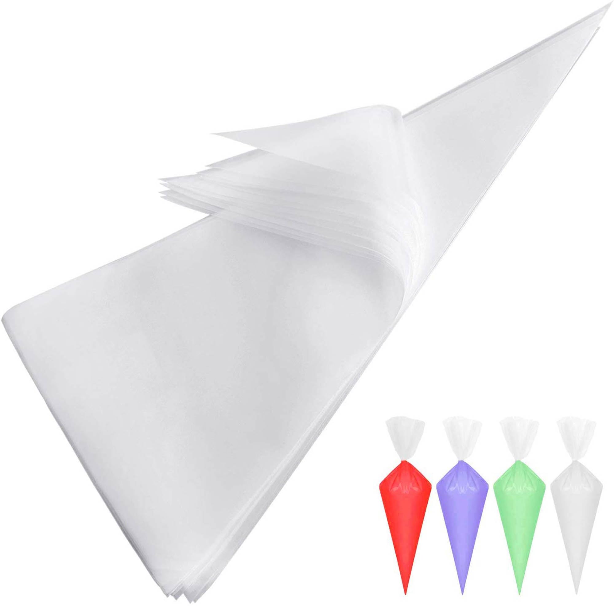 PureBake 100 Pcs Disposable Pastry Icing Piping Bags, Anti-Burst & Non-Slip for Cake, Cookie & Cupcake Decorating, Food-Grade, BPA-Free, 26x17 CM, Clear-image-34