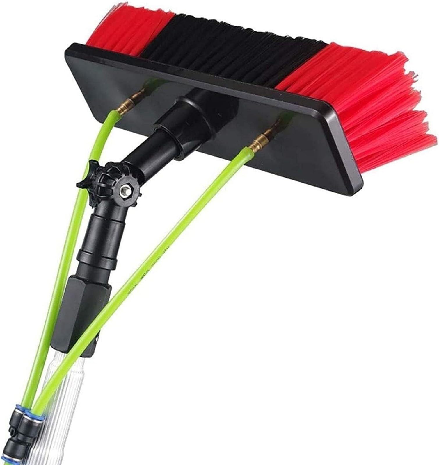 Kit per la Pulizia di finestre con Asta telescopica alimentata ad Acqua, Spazzola per la Pulizia di finestre da Esterno, Asta per la Pulizia, Asta con Tubo dell'Acqua, Ki