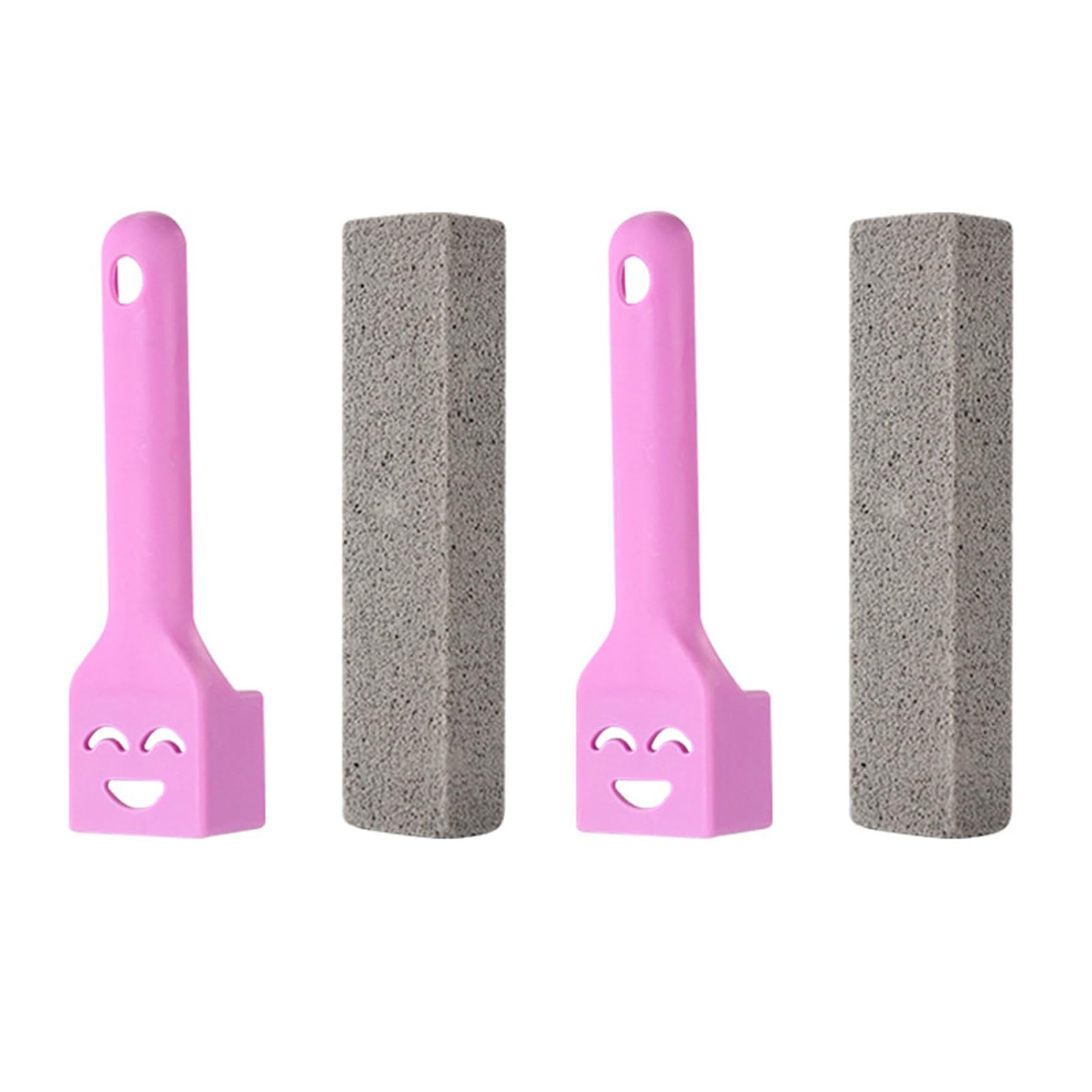 Fhsqwernm 2Pcs Pumice Stone Toilet Cleaner Set With Comfortable Handle Efficiently Cleans Toilets Grills Tiles Sinks And More
