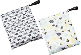 ERINGOGO 2 Pçs Saco De Fraldas Molhado Seco Bolsa Organizador De Armazenamento Ginásio Molhado Saco Seco Carrinho De Armazenamento Ao Ar Livre Tote Fralda Saco Molhado Poliéster