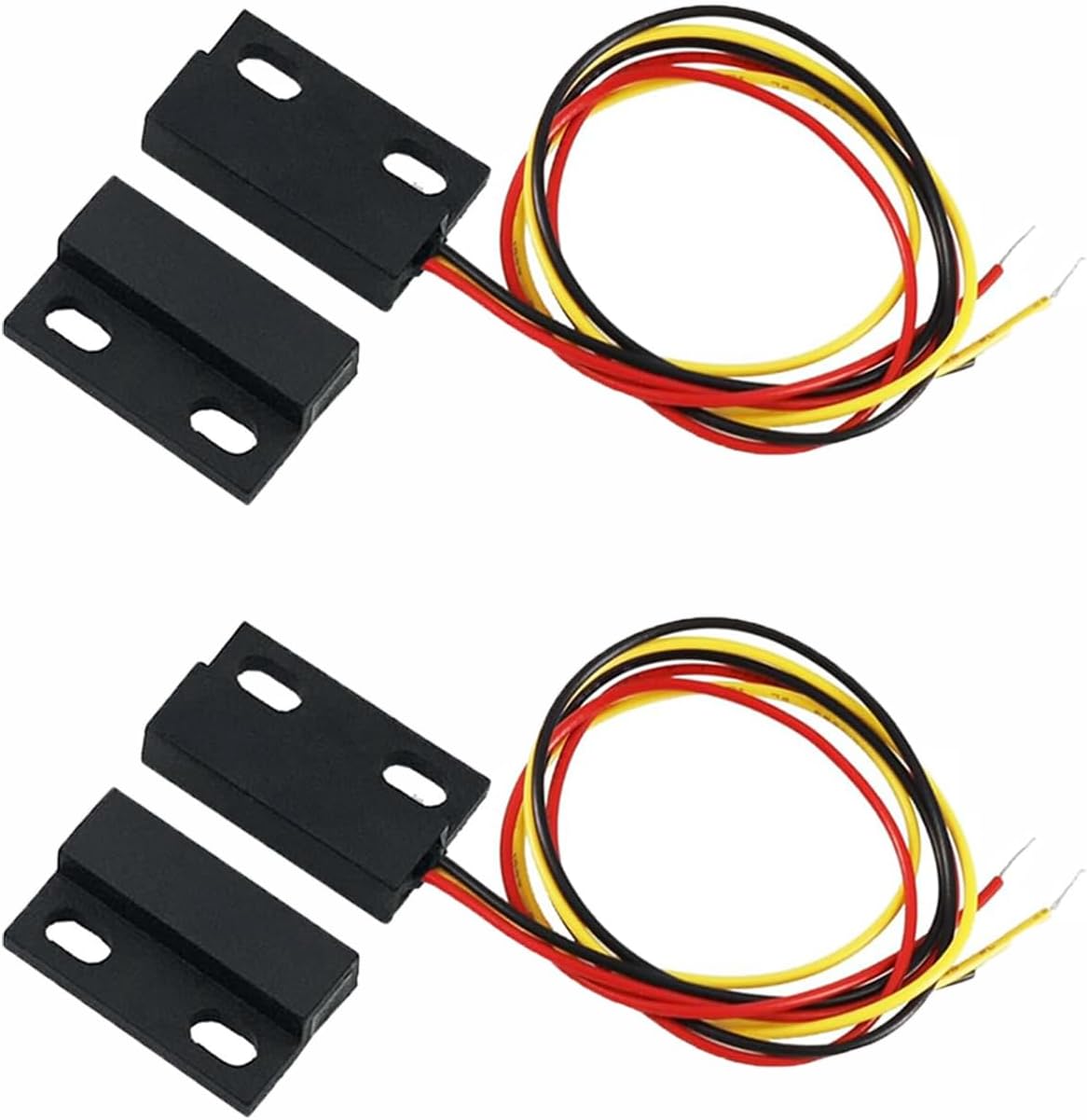 2Pcs Alarm Reed Switch Security Door Window Contact Sensor High-Sensitivity Magnetic Reed Switch for Laboratory Blast Door Warning Systems (Right)