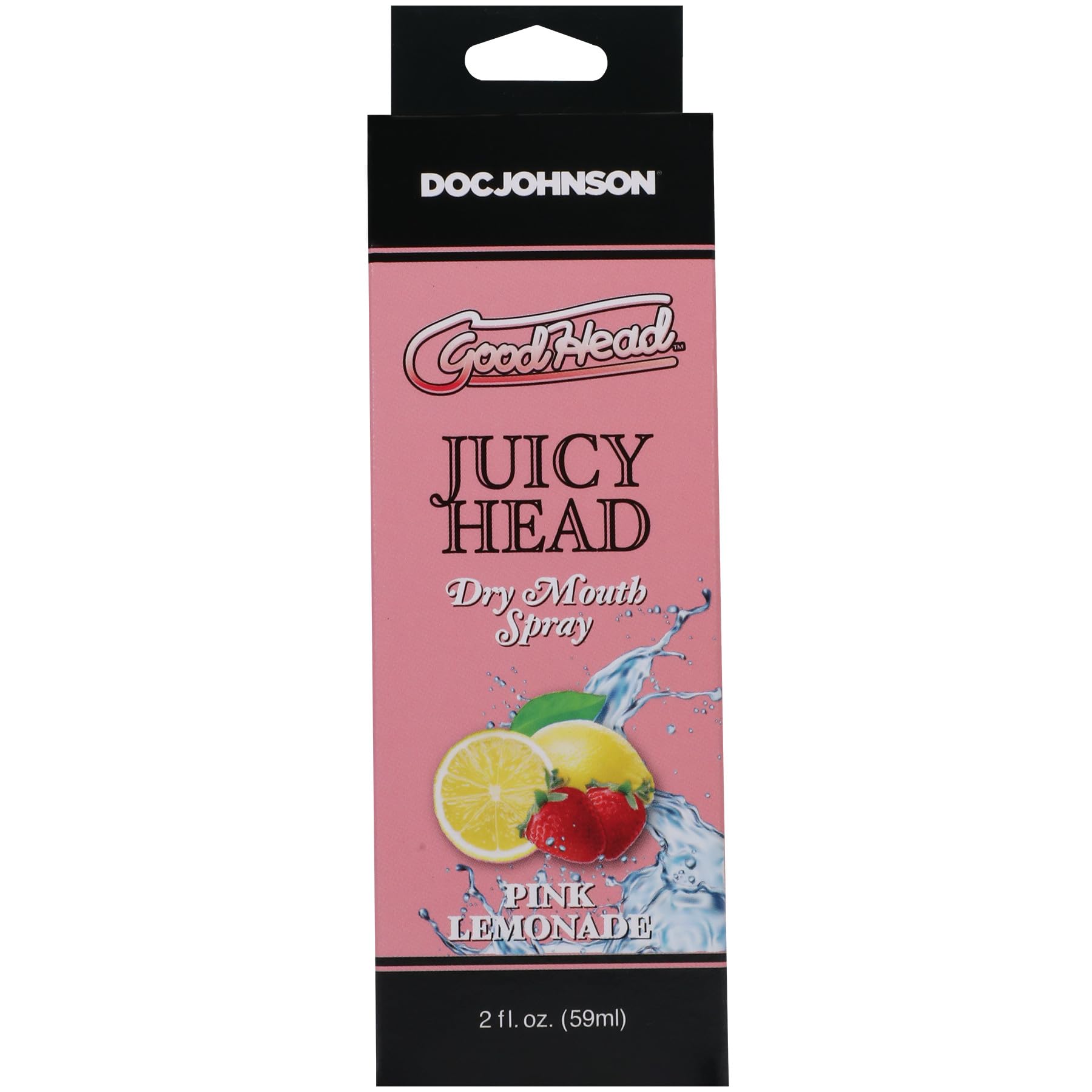 Doc Johnson GoodHead - Juicy Head - Dry Mouth Spray - Instantly Moisturize Your Mouth - Pink Lemonade - 2 fl. oz. (59ml)