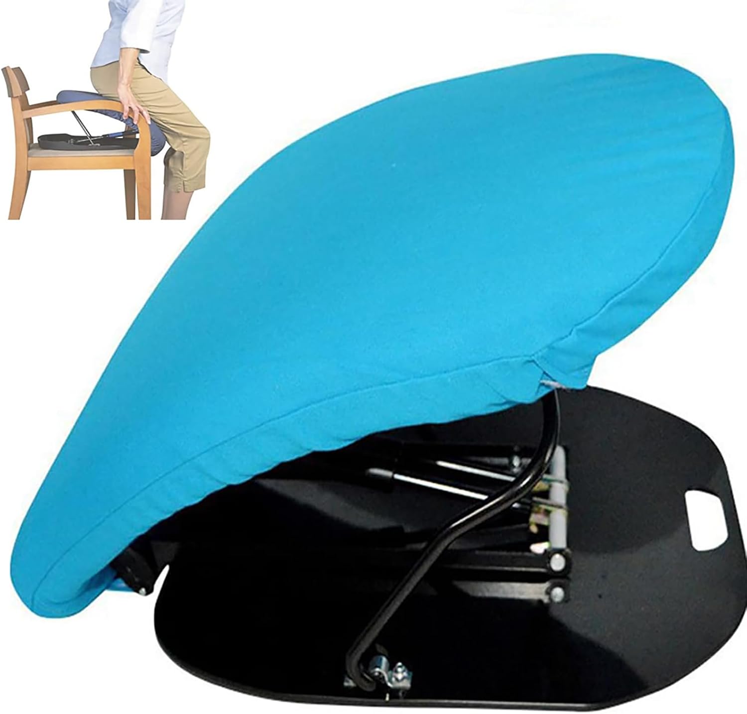 Portable Assist Cushion Lifting Seat, Uplift Seat Assist Cushion, Maximum Load Bearing Capacity of 90KG, 10-24CM Stretch Height with Smart Remote Control, for Elderly, Disabled and Pregnant Women