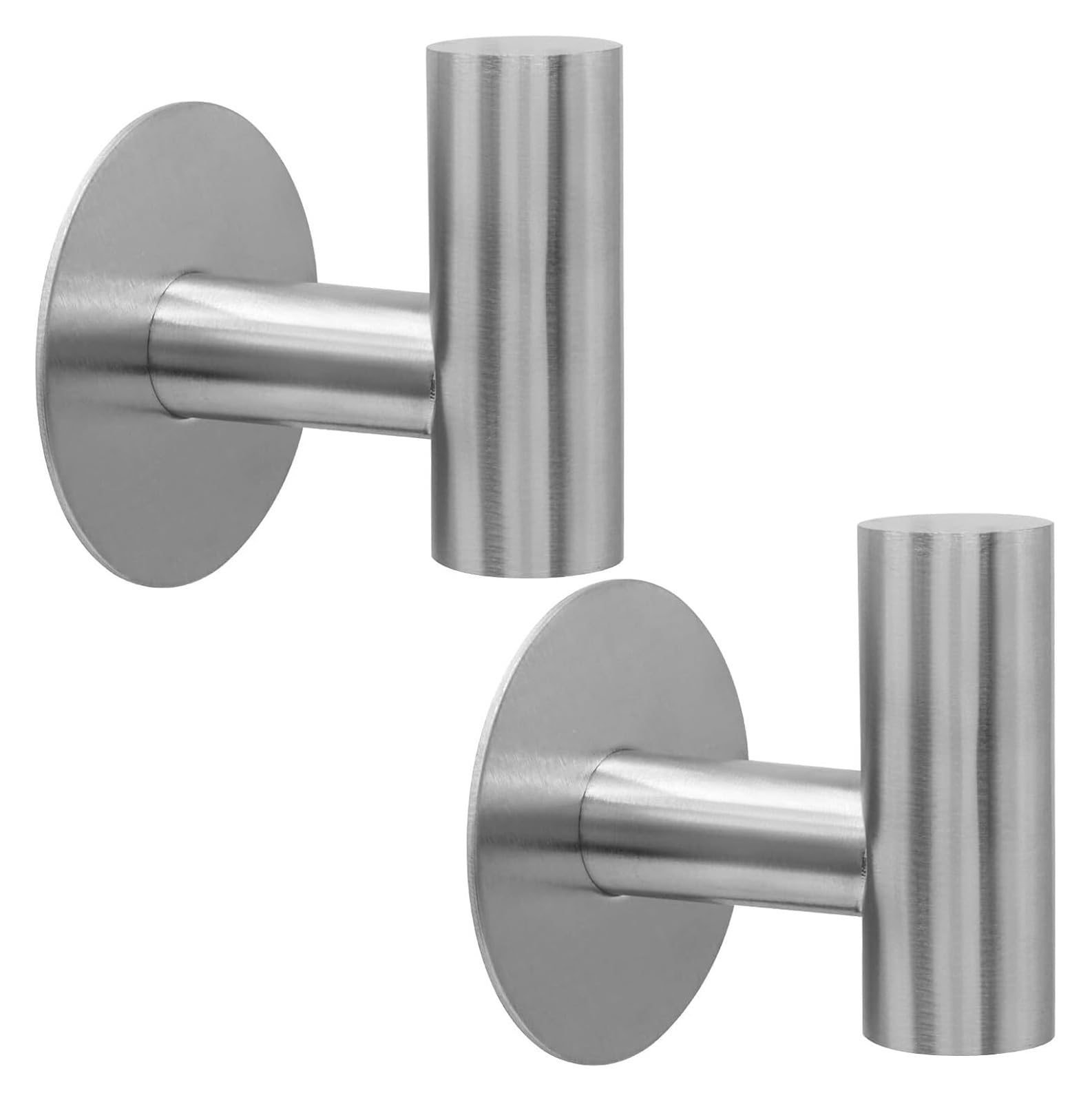 Zguouzantye Brushed 2Pcs 2-4 Pcs Adhesive Hooks, Multipurpose Coat Hanger