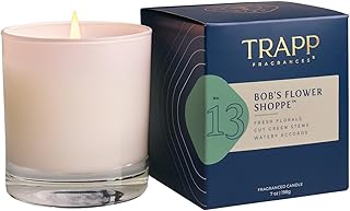 Trapp - No. 13 Bob's Flower Shoppe - 7 oz. Signature Candle - Aromatic Home Fragrance with Floral Scent of Fresh Florals, Cut Green Stems, & Watery Accords Notes - Petrolatum Wax