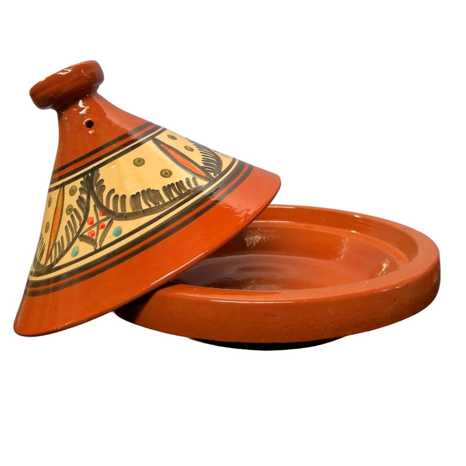 Tajine XL 35 cm in Terracotta Dipinta a Mano – Pentola Tradizionale Marocchina/Tunisina + Ebook Gratuito 2611251353