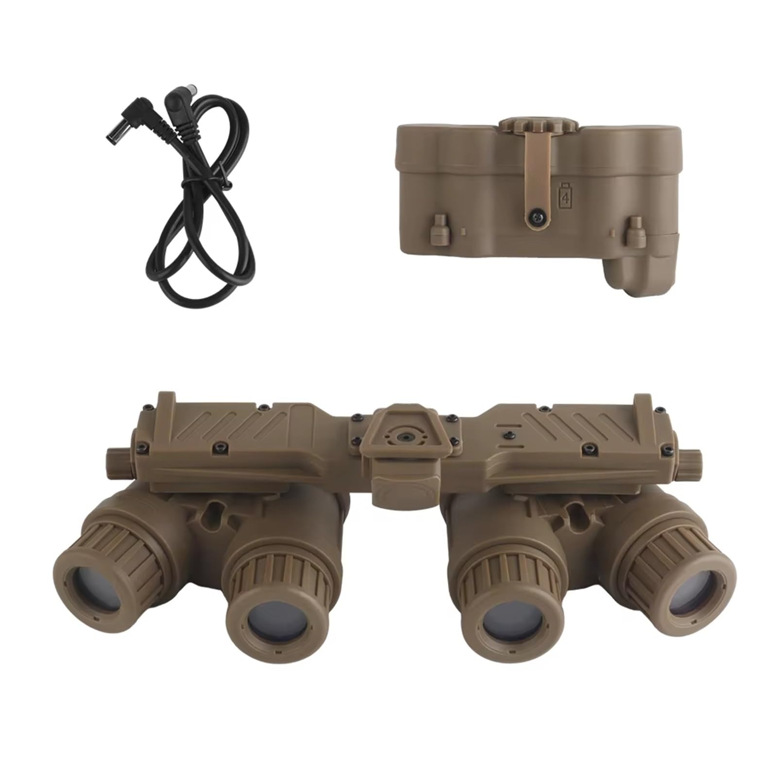 WLXW Casque Tactique CS avec Vision Nocturne, Casque Communication, Support Nylon L4G24, for Paintball, Airsoft, Tir, Cosplay