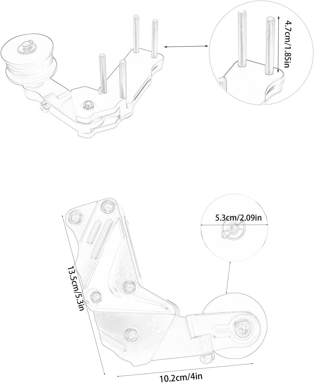 Chain Tensioner Adjuster Universal Aluminum Chain Automatic Regulator for Motorcycle Motocross Dirt Pit Bike ATV (black-2)