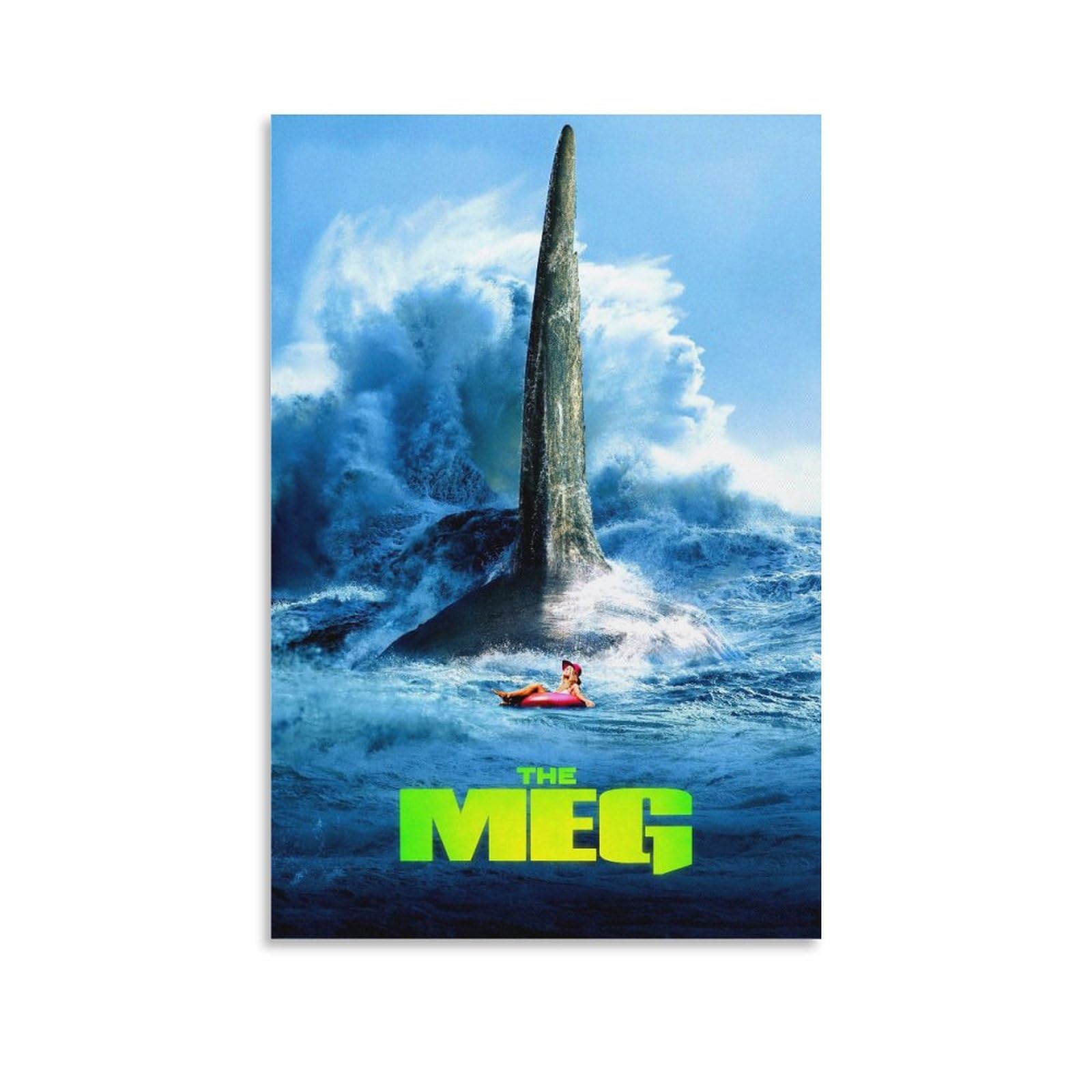 Amazon.co.jp: 映画ポスター MEG ザ・モンスター キャンバスアート