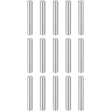HARFINGTON 15pcs Dowel Pins M88mm x 50mm 304 Stainless Steel Cylindrical Shelf Support Peg Pin Rod Fasten Elements for Metal Devices Wood Furniture DIY Installation, Silver