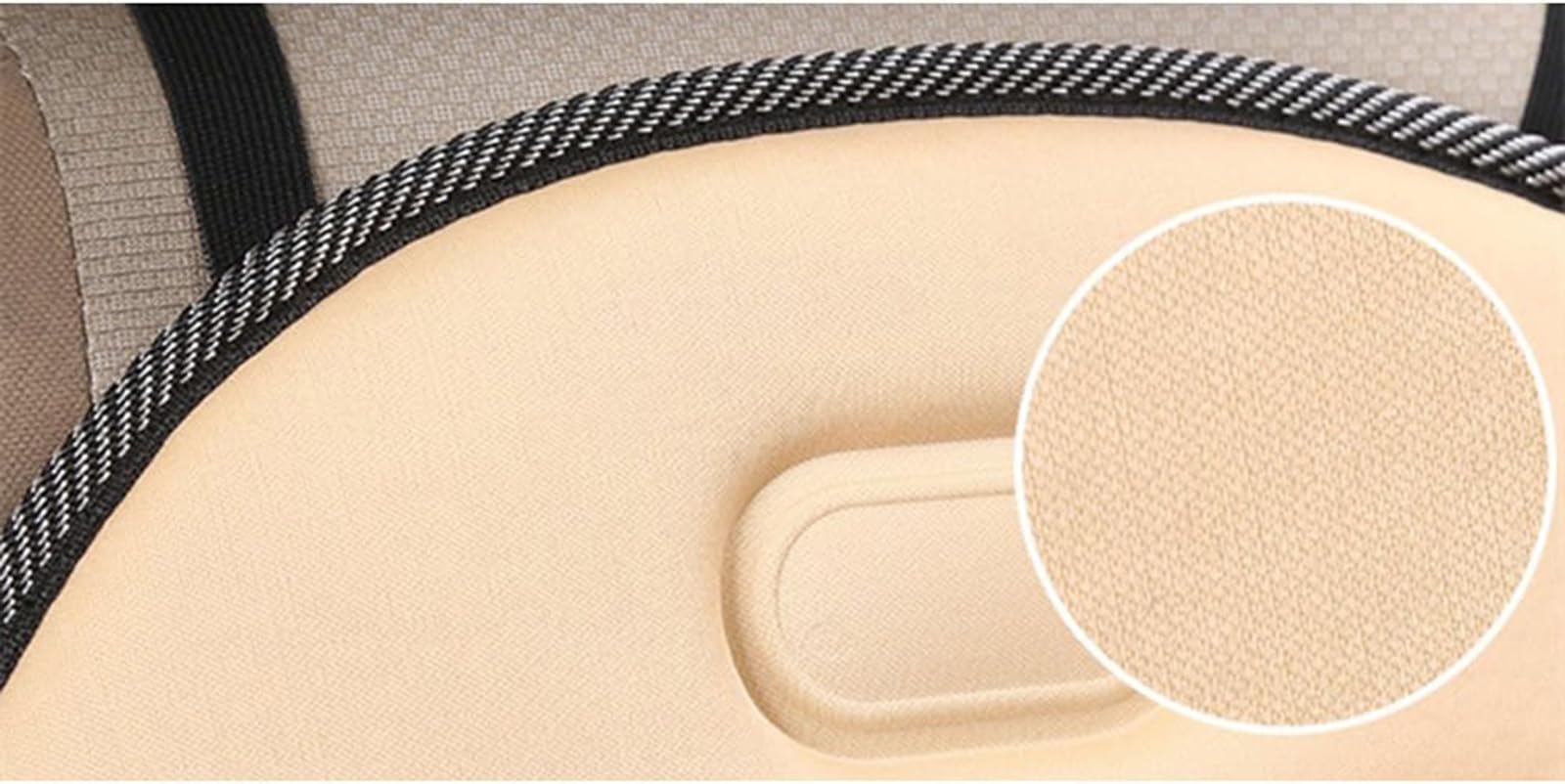 Rable Masaje Cojín de Asiento para Fiat Freemont/Idea/Linea/Multipla/Panda/Punto/Qubo, con Fondo Antideslizante para Aliviar la Presión de Las Caderas,C Black-A
