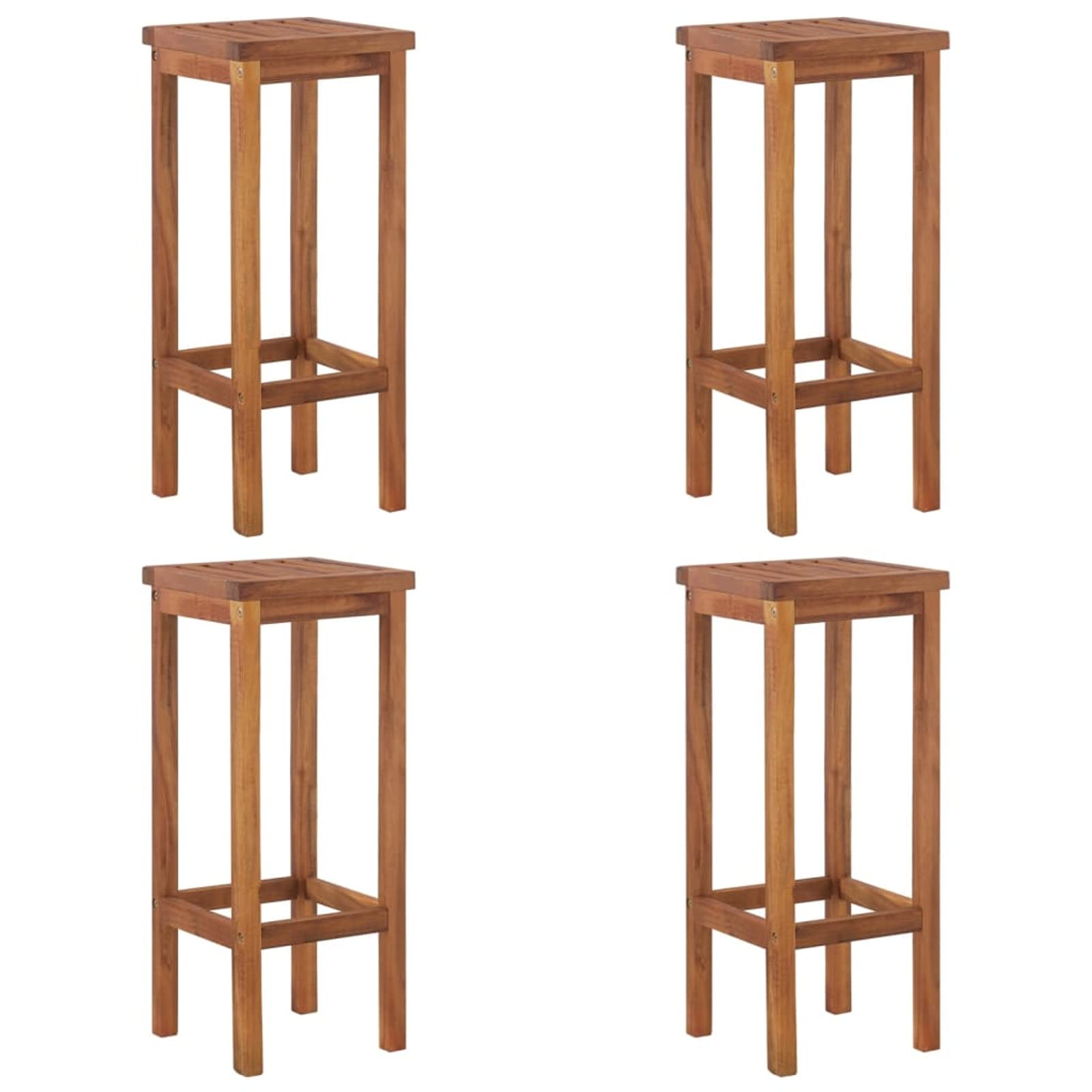 ZHOUMIN Ensemble de Bar de Jardin 5 pcs Bois d'acacia Solide u,Ensemble Bar Exterieur,Ensemble Table et Chaise de Bar,Salon de Jardin Exterieur