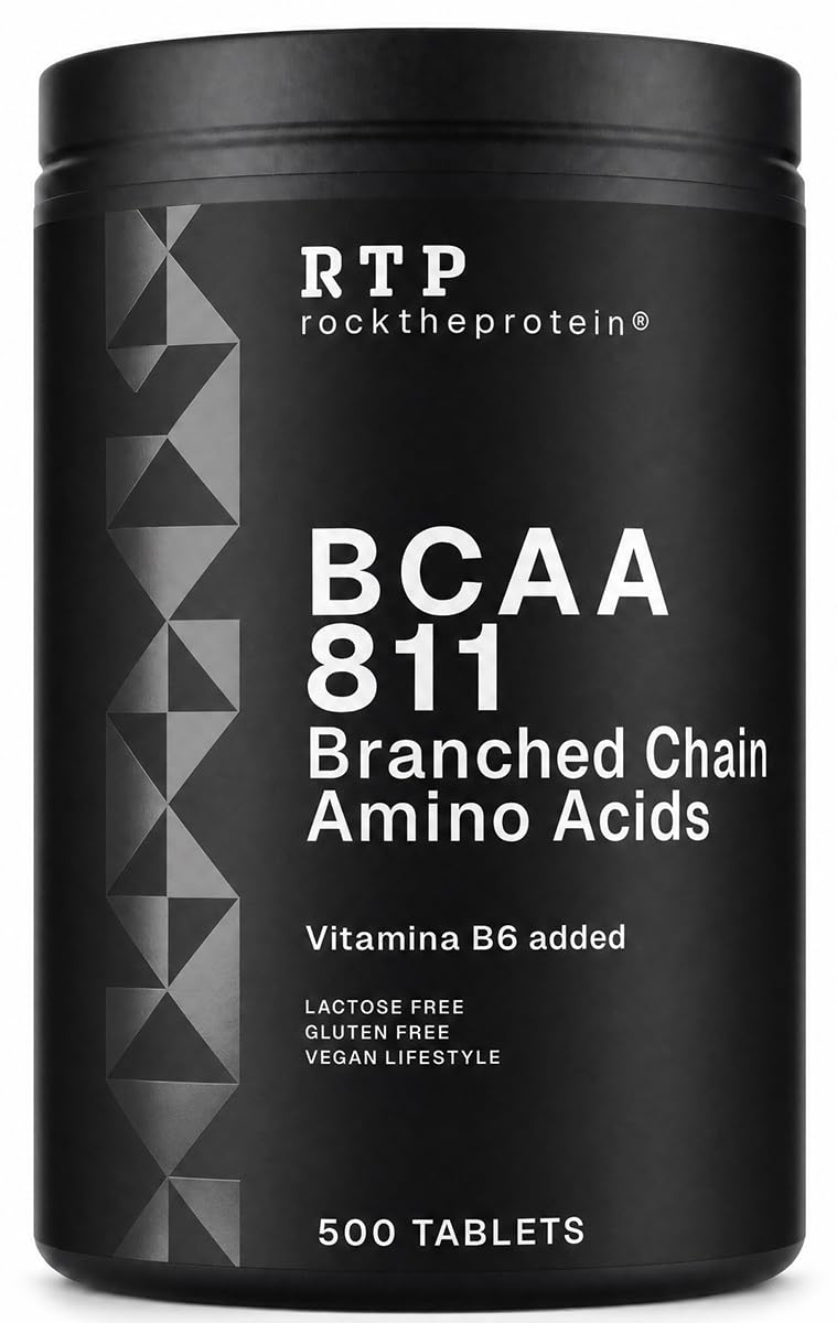Aminoacidi Ramificati BCAA 8 1 1 500 Compresse RTP – con 4000 mg L-Leucina, L-Isoleucina e L-Valina – Vitamina B6 – Amminoacidi BCAA per Sport, Palestra e Pre Post Workout