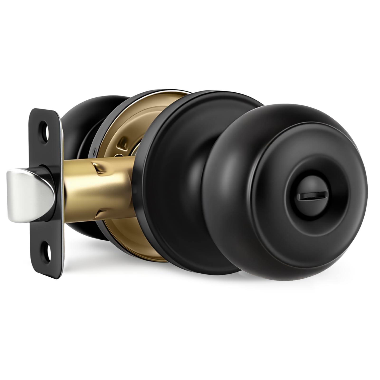 Black Door Knobs, 10 Pack Privacy Door Knobs Interior — Amazon image 9