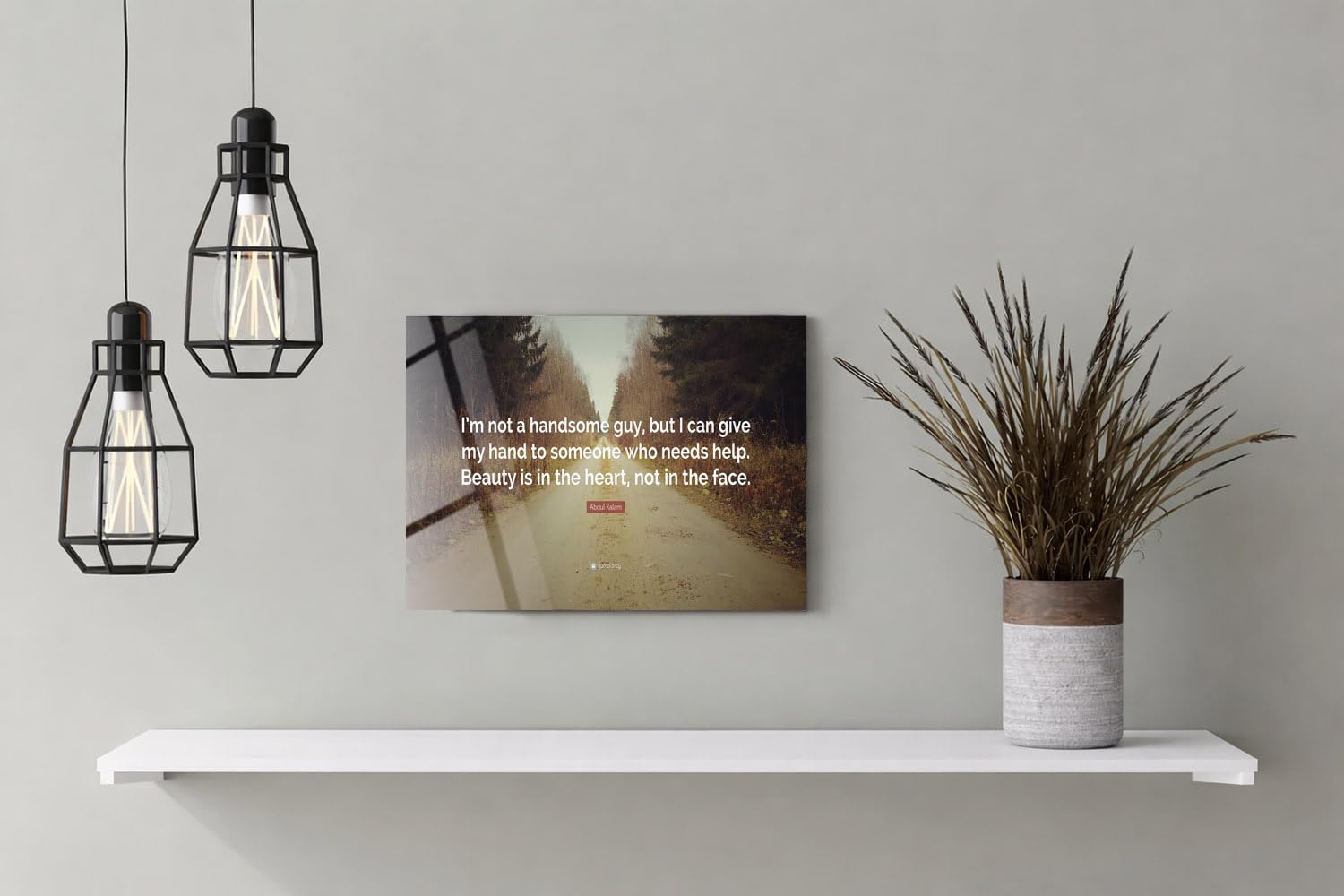 Wall Art | Acrylic Glossy Printed Frame|Home Decor for Living Room, Bedroom, Office, Study, Shelf (11x9inch) - Beauty Is In Heart 1