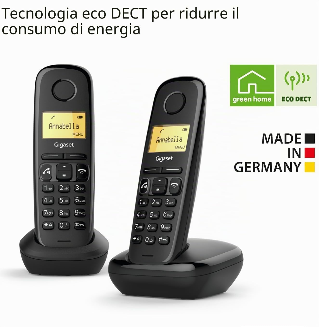 Gigaset A270 Duo Telefono DECT Nero Identificatore di chiamata [Versione spagnola]