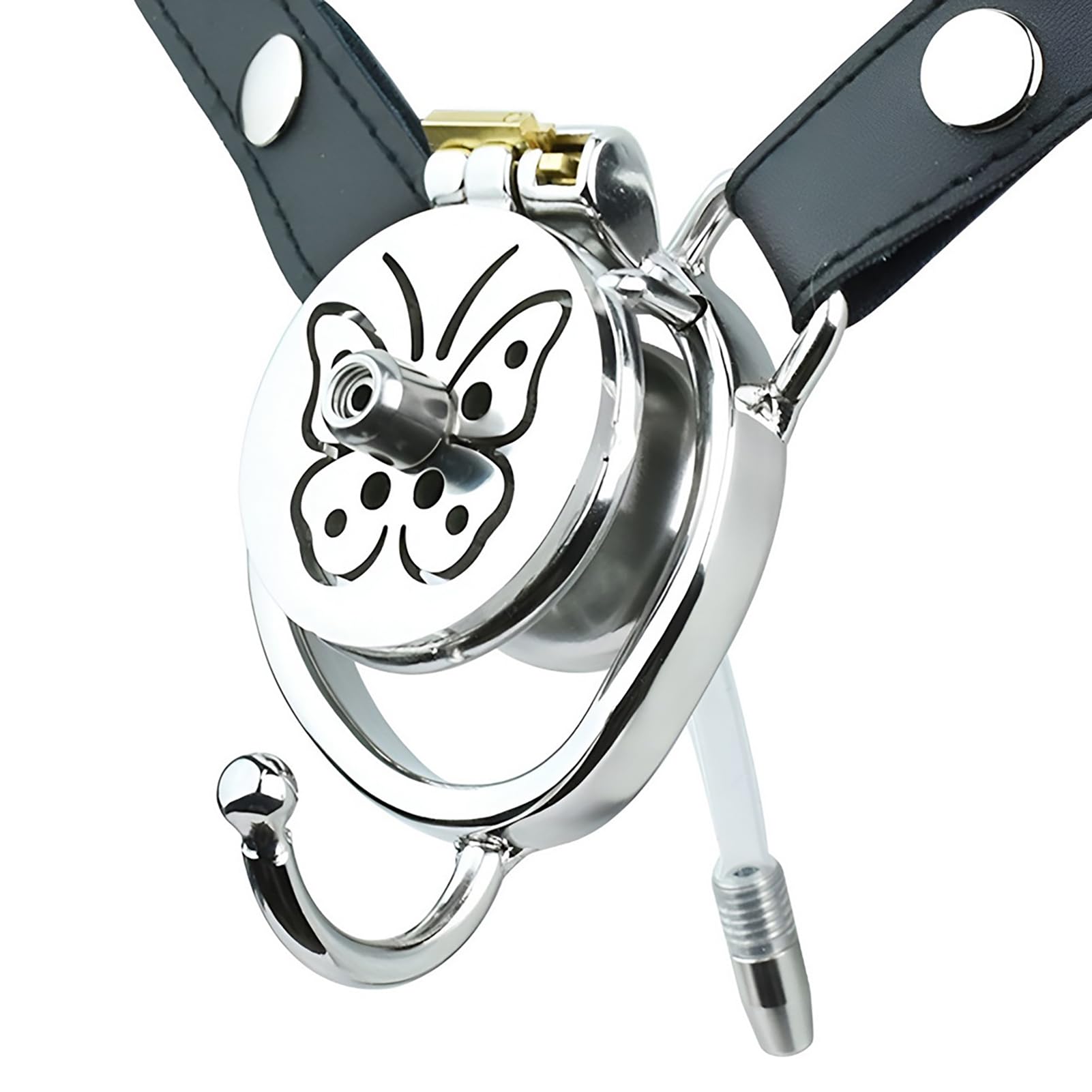 Flat Chastity Cage Inverted Chastity Cage Uomo Sissy Cintura Di Castità Maschile Metallo Cock Cage Erotitici Sexy Per Coppie (50MM)