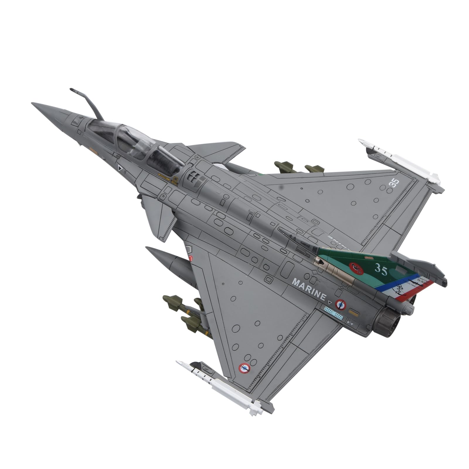Avión de combate tipo M Rafale de la Fuerza Aérea Francesa 1:72, modelo de avión de combate fundido a presión en miniatura para colección