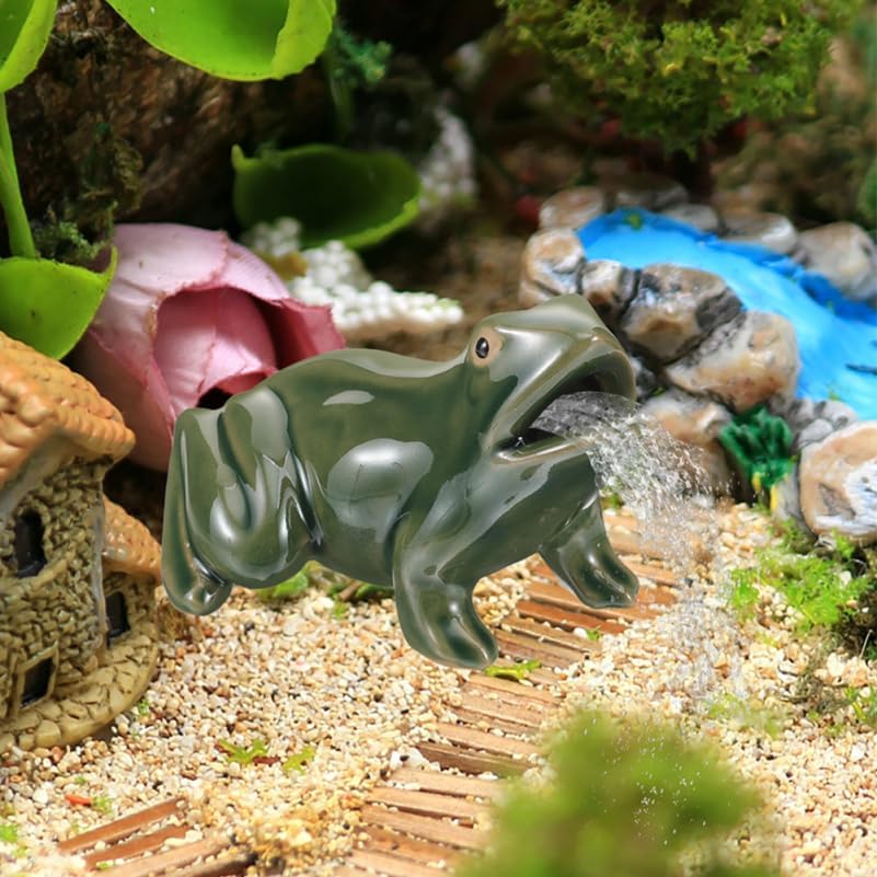 Ceramic Frog Spitters, 2 Sizes, 2 Pack