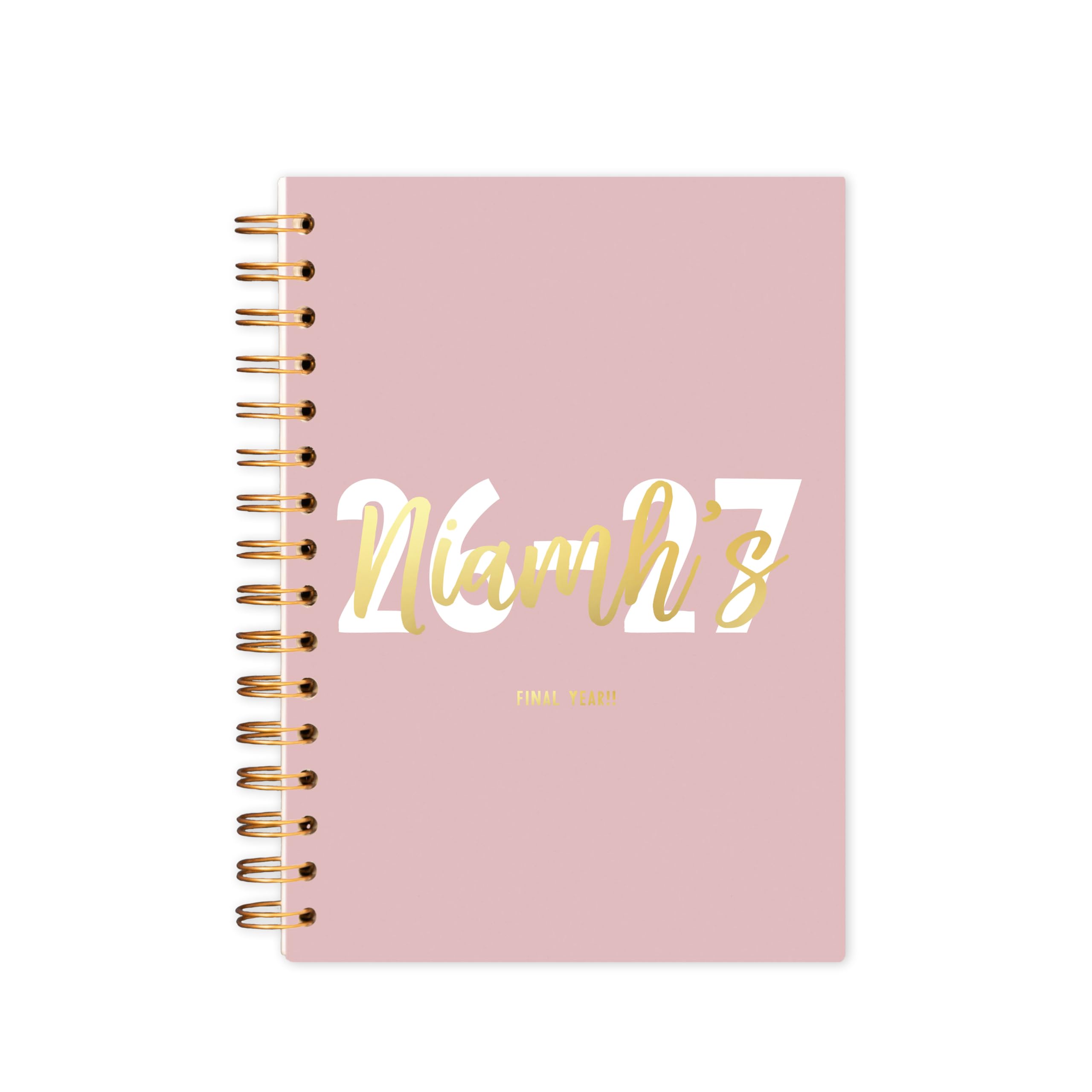Manta Makes personalised Academic diary 2025-2026 week to view | 2025/26 | mid year | a4 a5 | planner 25-26 (Pink, A5 Hardback)