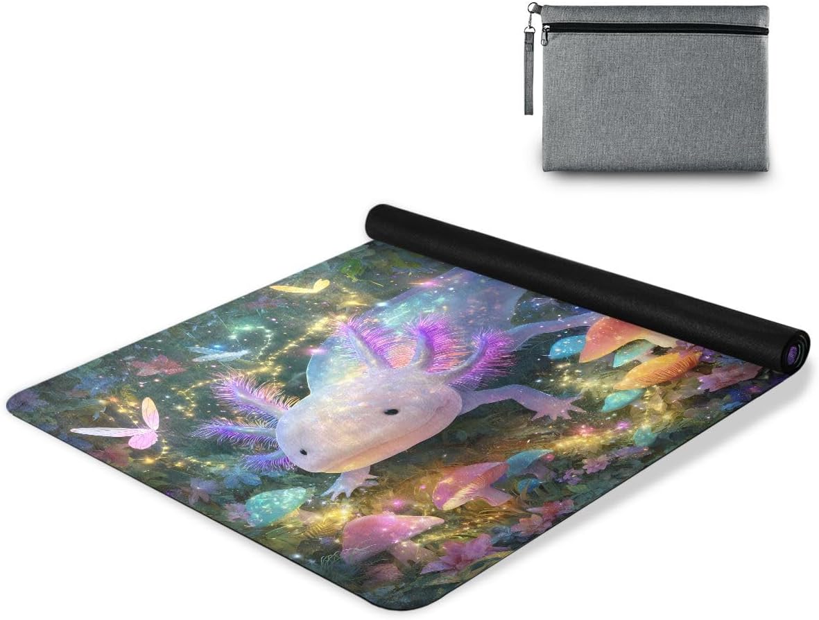 ALAZA Salamander Butterfly Yoga Mat Non Slip Fitness Exercise Mat, Workout Mat for Yoga, Pilates and Floor Exercises