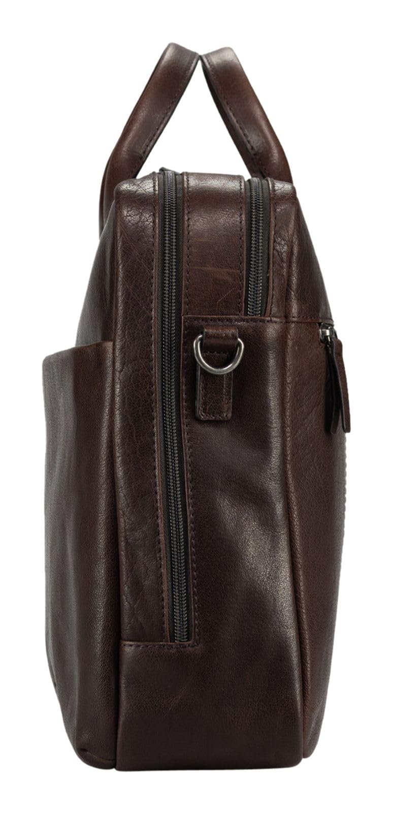 Jost Pelle borsa da ufficio laptop bag con scomparto per laptop Glasgow Business Bag 2C Brown marrone scuro