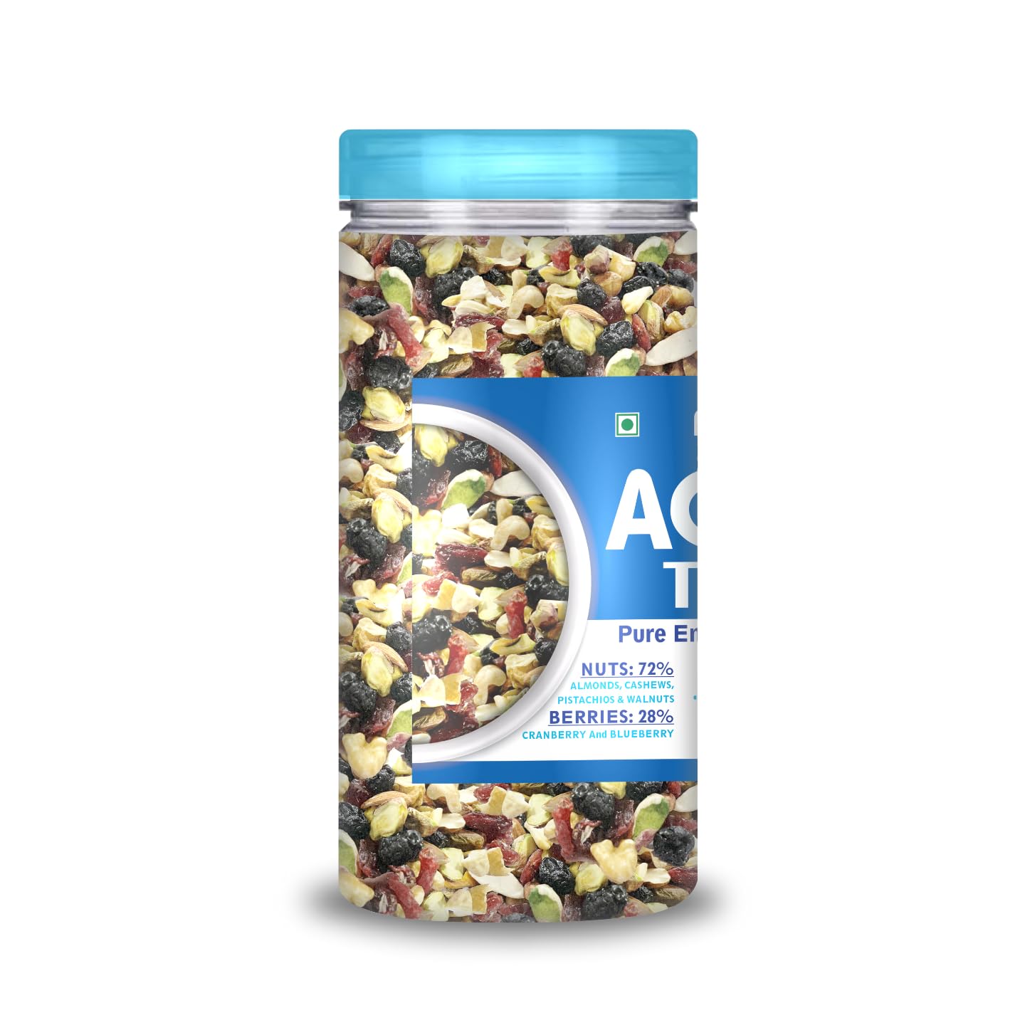 Nutriefoods Active Trail Mix (Premium Dryfruit Mix), Almonds, Walnuts, Pistachio, Cashews, Blended With Cranberry & Blueberry, 100% Unprocessed and Pure (150gm) 1