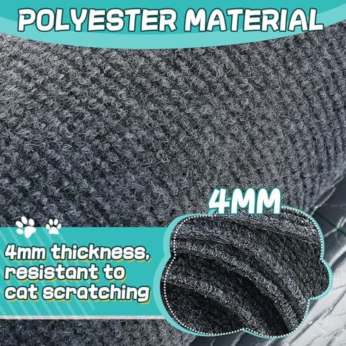 Mewtogo MEWTOGO-2M-GRAY-CAT-SCRATCH-MAT 78.7 Inchx14.6 Inch Trimmable Cat Scratch Furniture Protector - Self-Adhesive Cat Scratching Mat Deterrent, Couch Protector From Cat Claws thumb #2