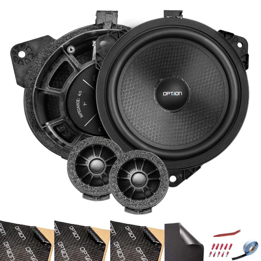 Option Kit de haut-parleurs compatibles avec Suzuki Swace (à partir de 2020, système audio standard) - 100 % Plug & Play - Haut-parleurs avant 2 voies 17 cm avec isolation et outils