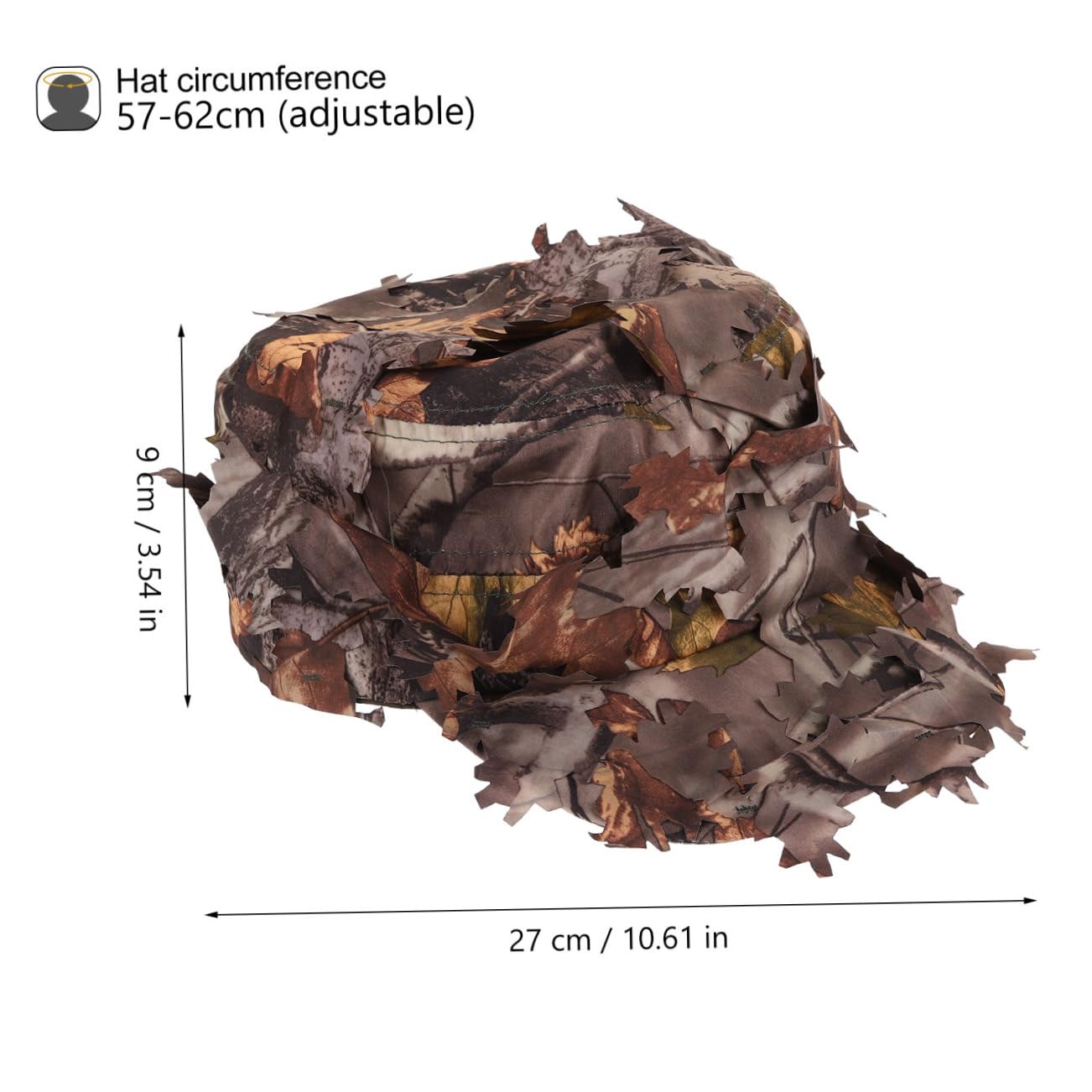 Beaupretty Chapeau de Camouflage Décoration de Casquette Ajustable et Portable pour Chasse pour Hommes