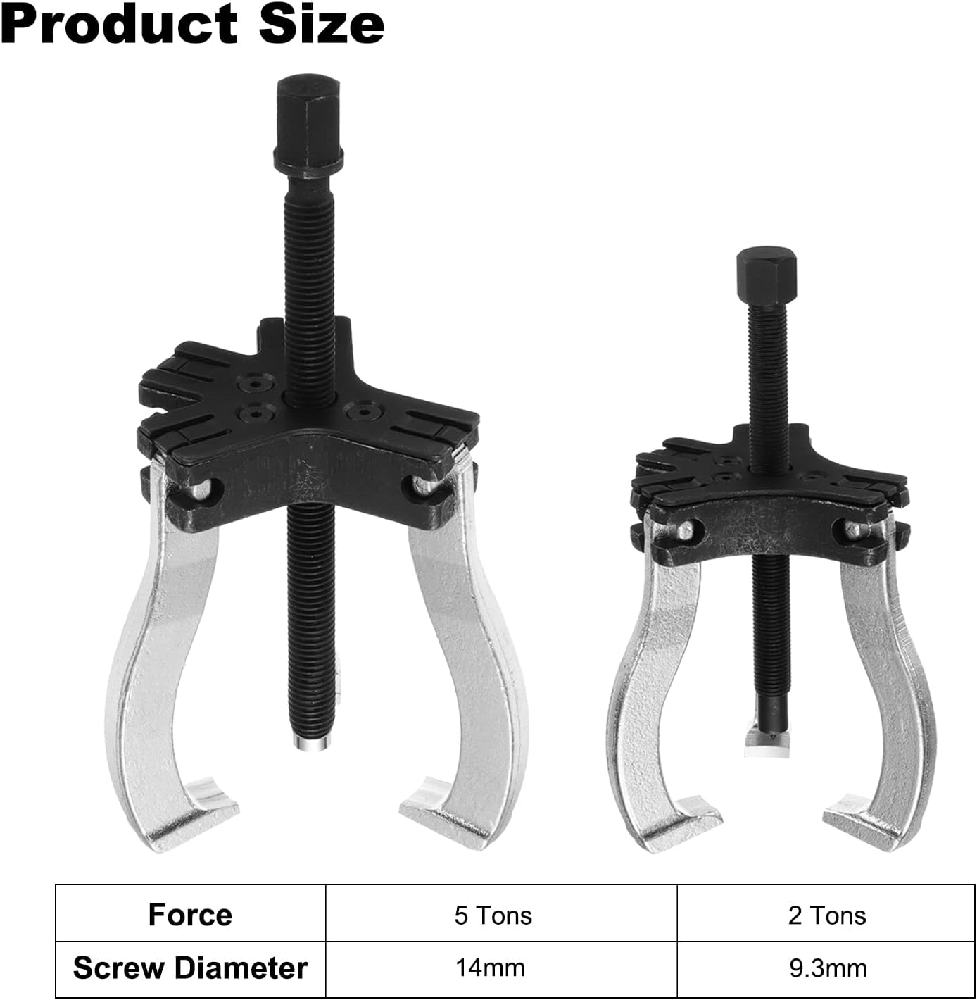 sourcing map 3 Jaw Internal/External Gear Puller 2.5 Ton, Wheel Bearing Hub Separator Tool for Pulley Gear Bearing Flywheel Removal