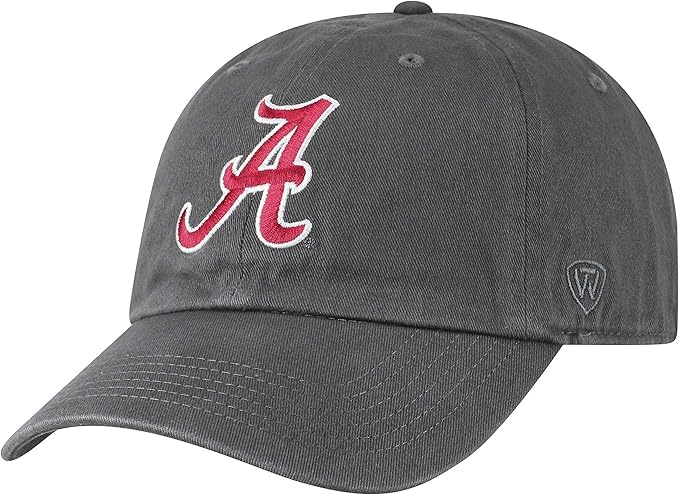 Collegiate Charcoal Team Logo Adjustable Hats (US Alpha One Size Alabama A)