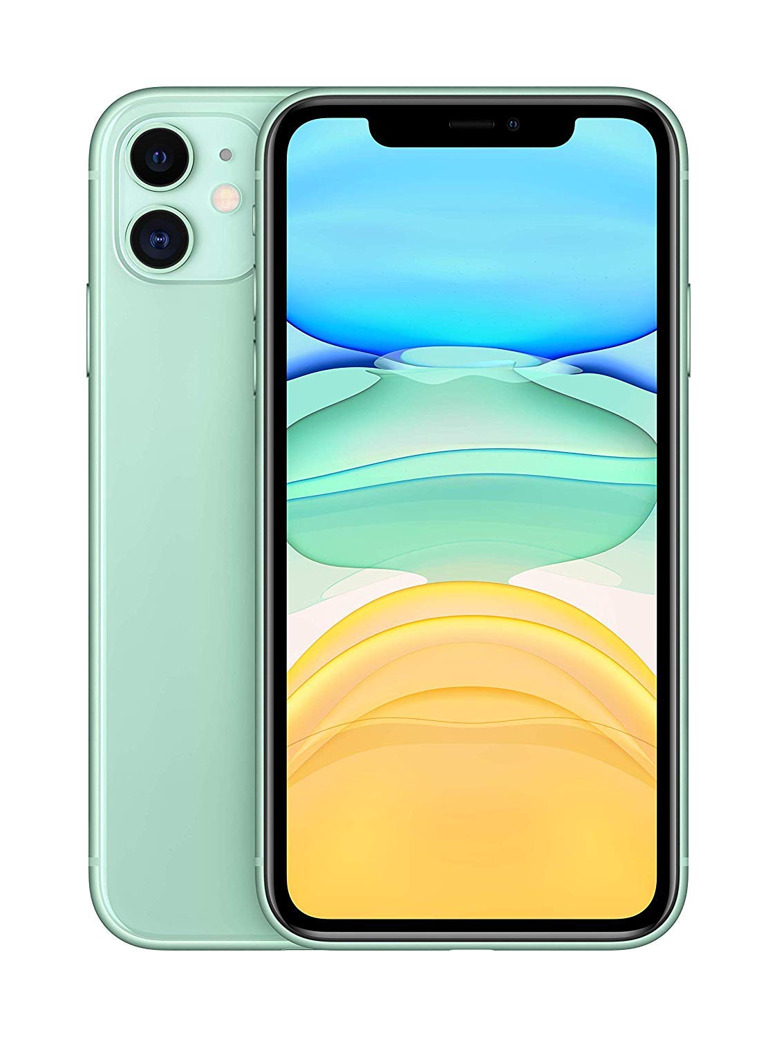 Apple iPhone 11 with Facetime - 64GB, 4G LTE, (2020 - Slim Packing) Green - International Version (Refurbished)