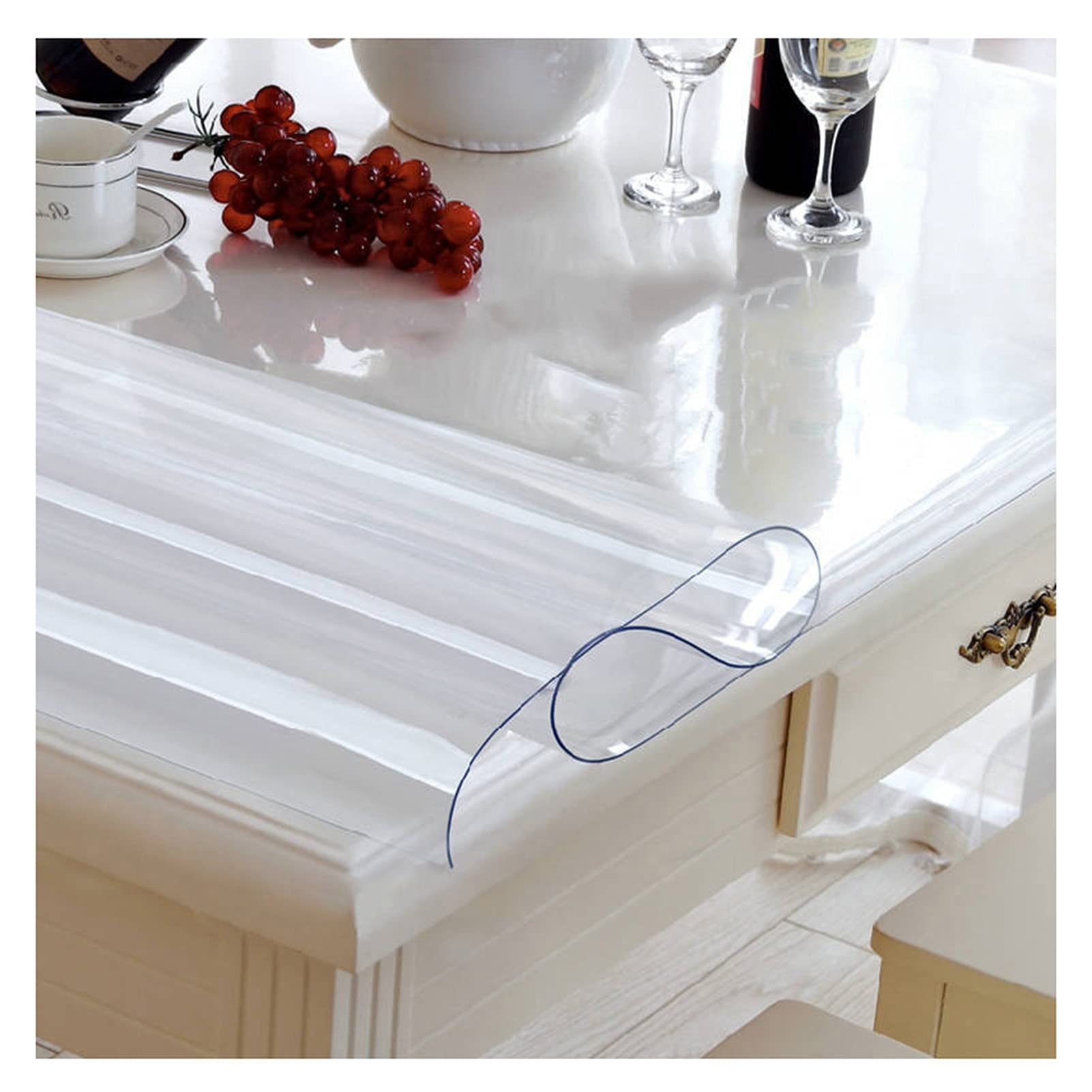 Nappe de protection transparente 2 mm PVC plastique souple imperméable