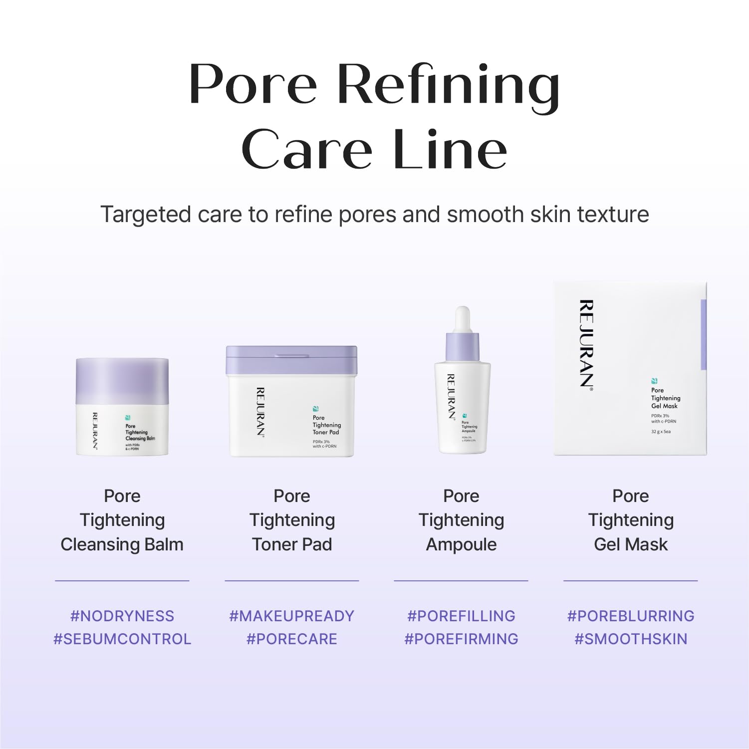 REJURAN Ampoule Resserrant Les Pores Pdrx 5% & C Pdrn 0,5% Sérum Visage Aux Aha/Pha/Bha/Lha Et À L'Hamamélis. Aide À Affiner L'Apparence Des Pores. 30 Ml (1 Unité)