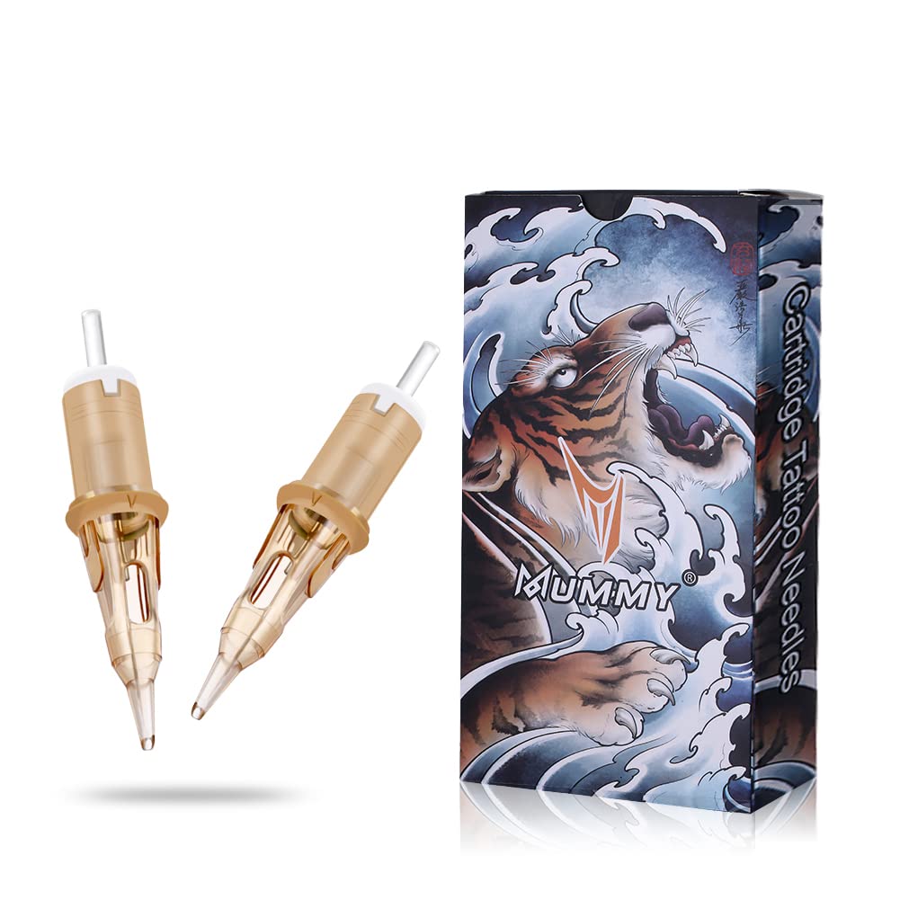 Mummy Tattoo Cartridges Needles Sorted Disposable Round Liner #10 L-Taper Bugpin 40pcs (MC-1003RL/5RL/7RL/9RL/11RL/14RL)