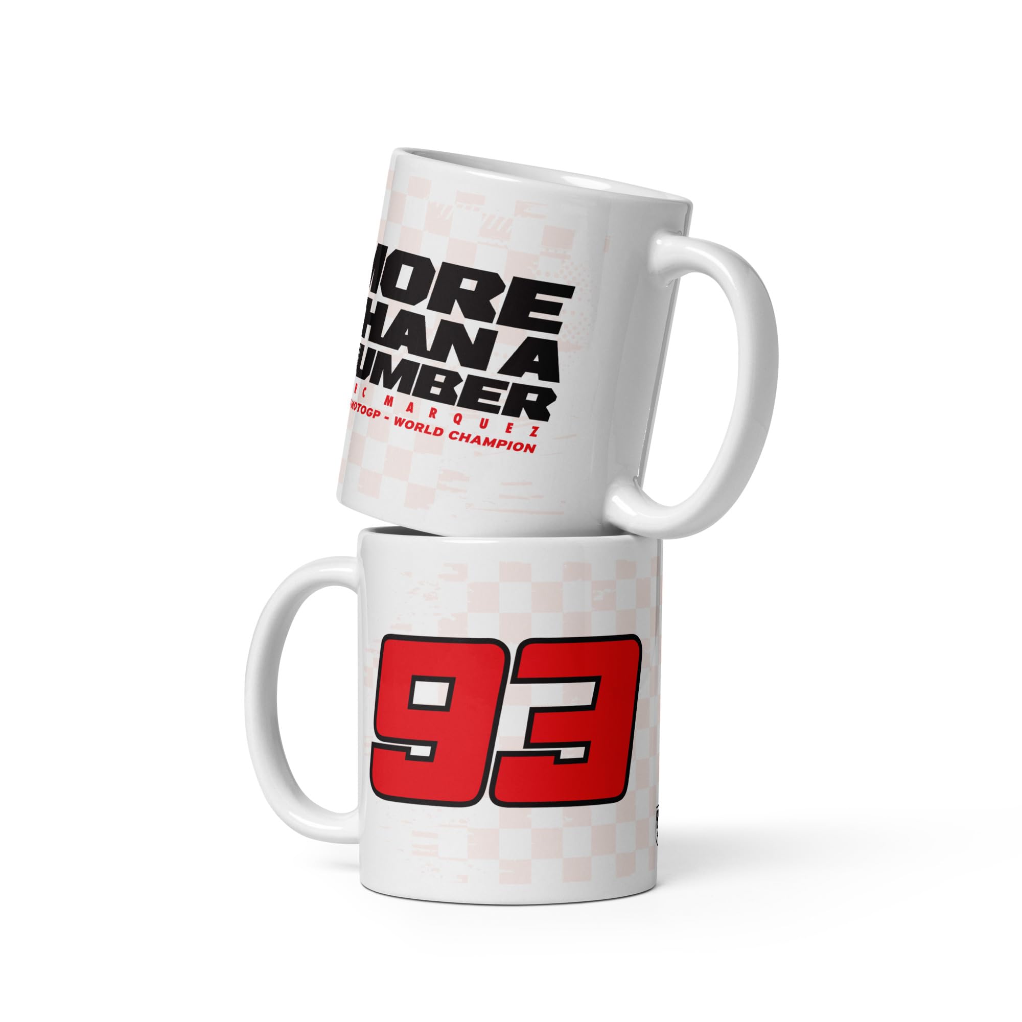 MM93. Moto Grand Prix. Campeón Mundial 2025. MORE THAN a NUMBER. Motociclismo. Taza de cerámica. Apta para microondas y lavavajillas. Sublimado por transferencia con insumos certificados. TAZ1315.