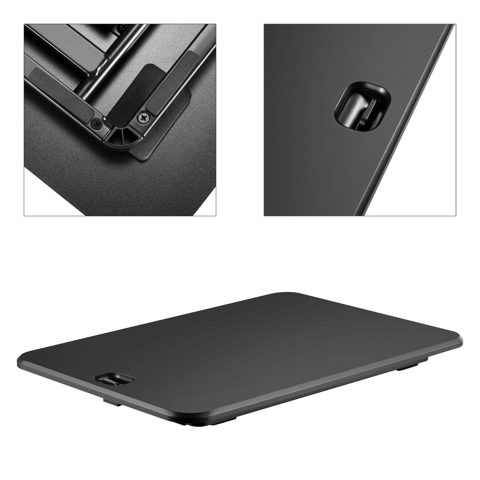 WilTec Toboli Schreibtischaufsatz 67x47cm höhenverstellbarer Steh-Sitz Schreibtisch für Laptop und Monitor