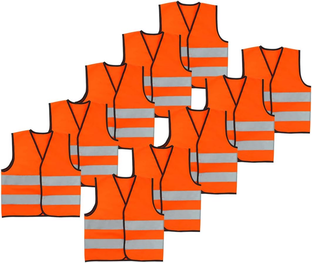 AIEOE Kids High Visibility Safety Vest Reflective Waistcoat 5/10/15/20 Pack